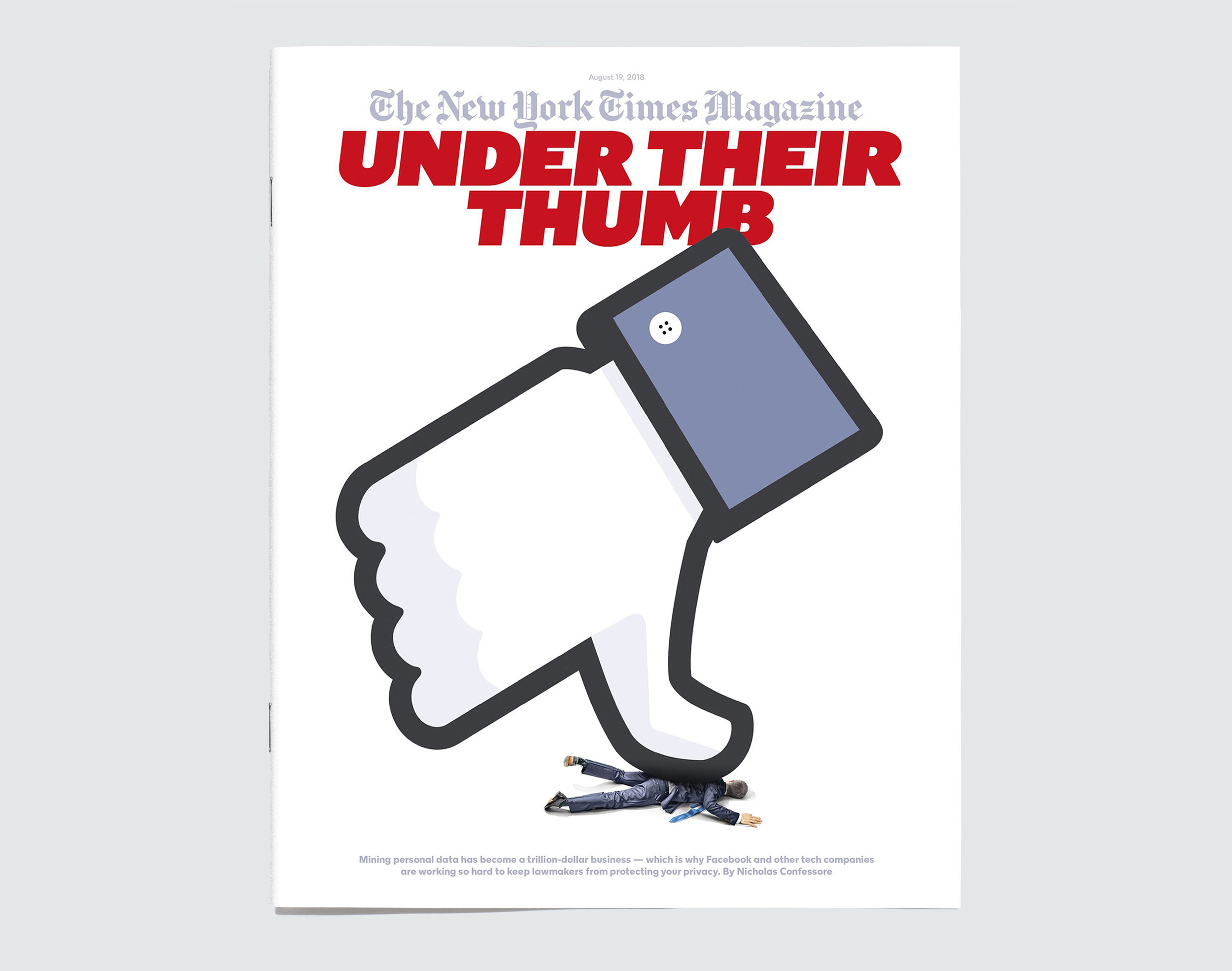 UNDER THEIR THUMB. 2018. ILLUSTRATED BY DELCAN &amp; CO. PHOTOGRAPH BY SEAN FREEMAN.