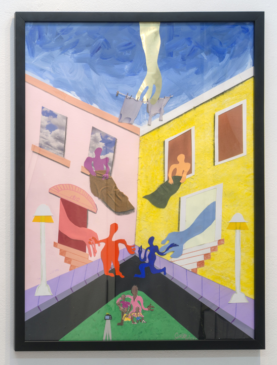 Devin N. Morris, Hold Me Up , 2017. Mixed media on paper. 30 x 22 inches.