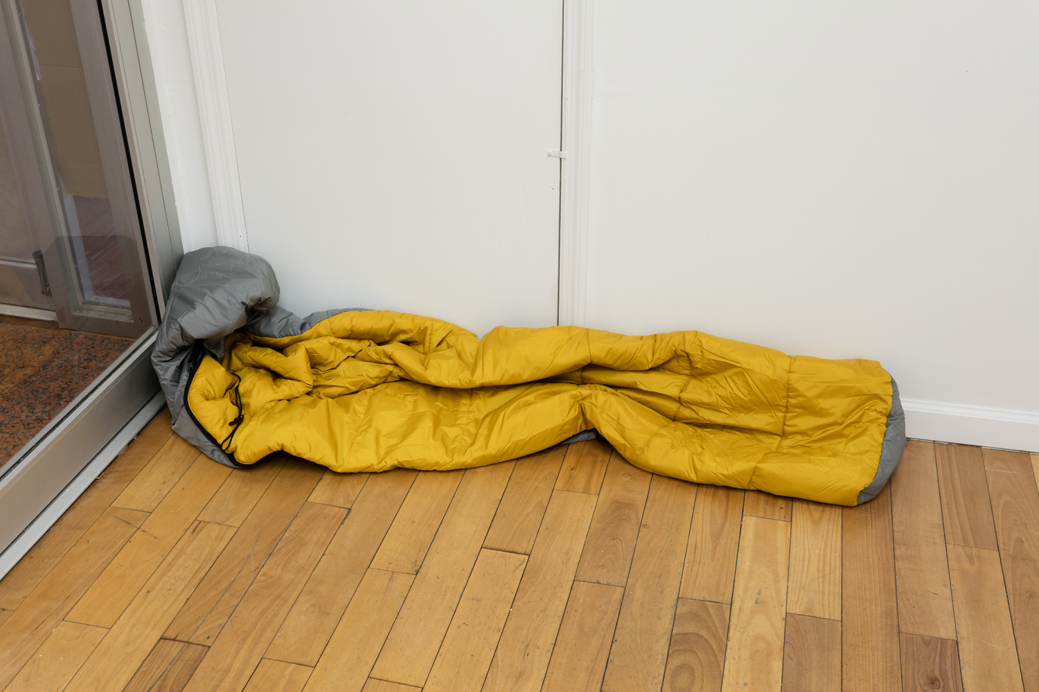  Phoebe Berglund,  The Sleeper,  2019. Nylon sleeping bag. Dimensions variable. 