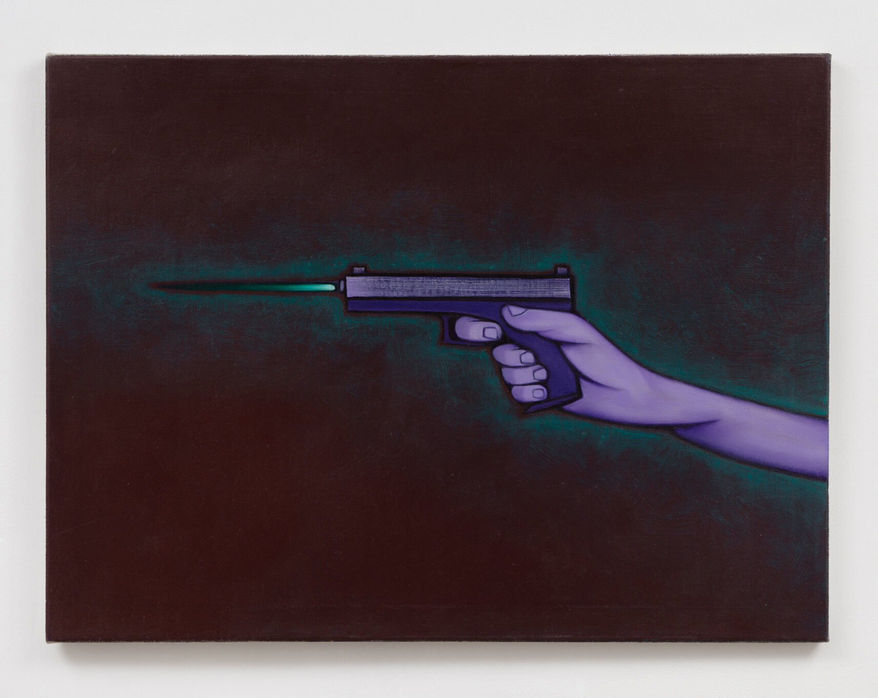   Glock 17,  2017. Oil on canvas. 24 x 32 inches. 