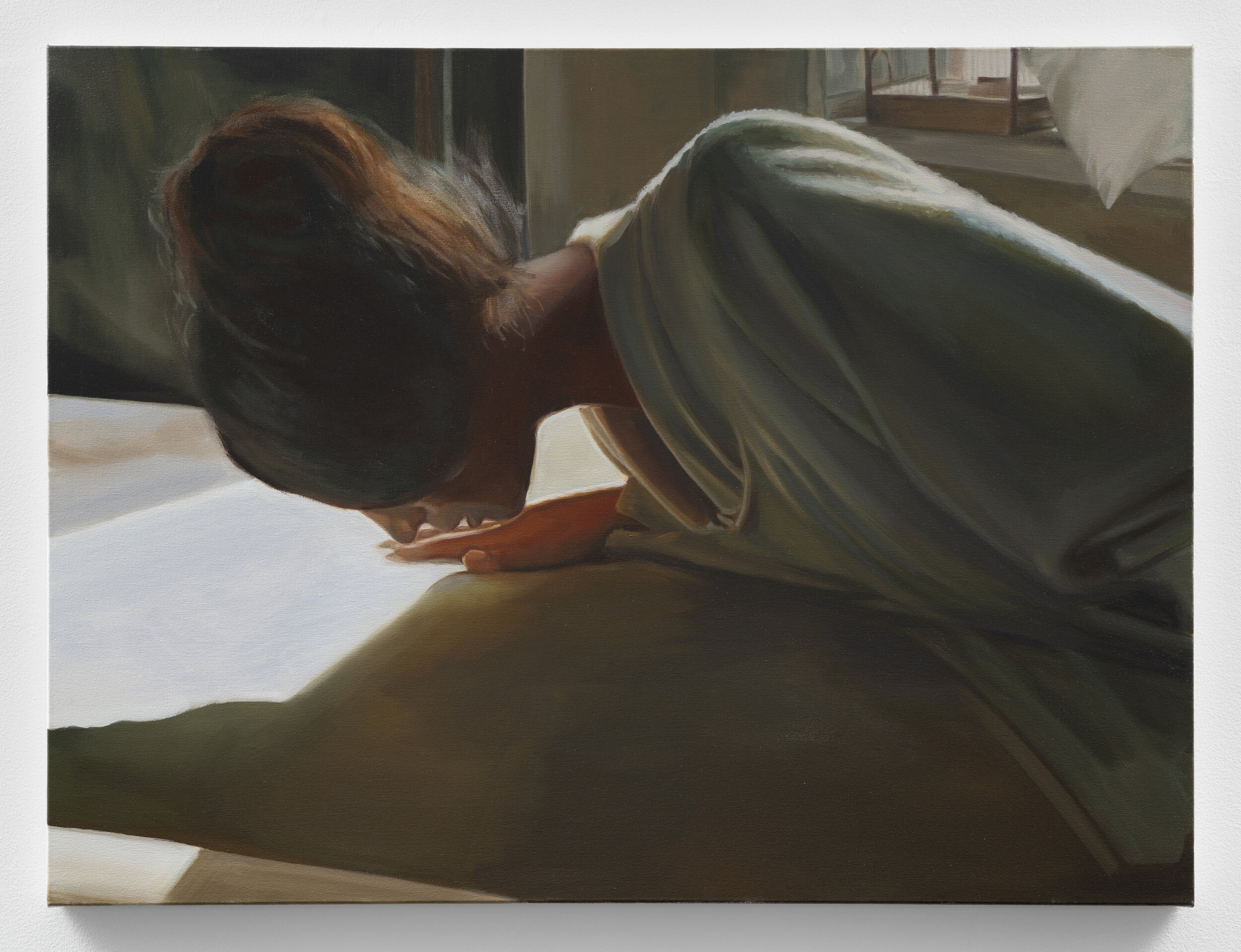   Woman in Reflecting Light , 2021. Oil on canvas. 30 x 40 inches. 