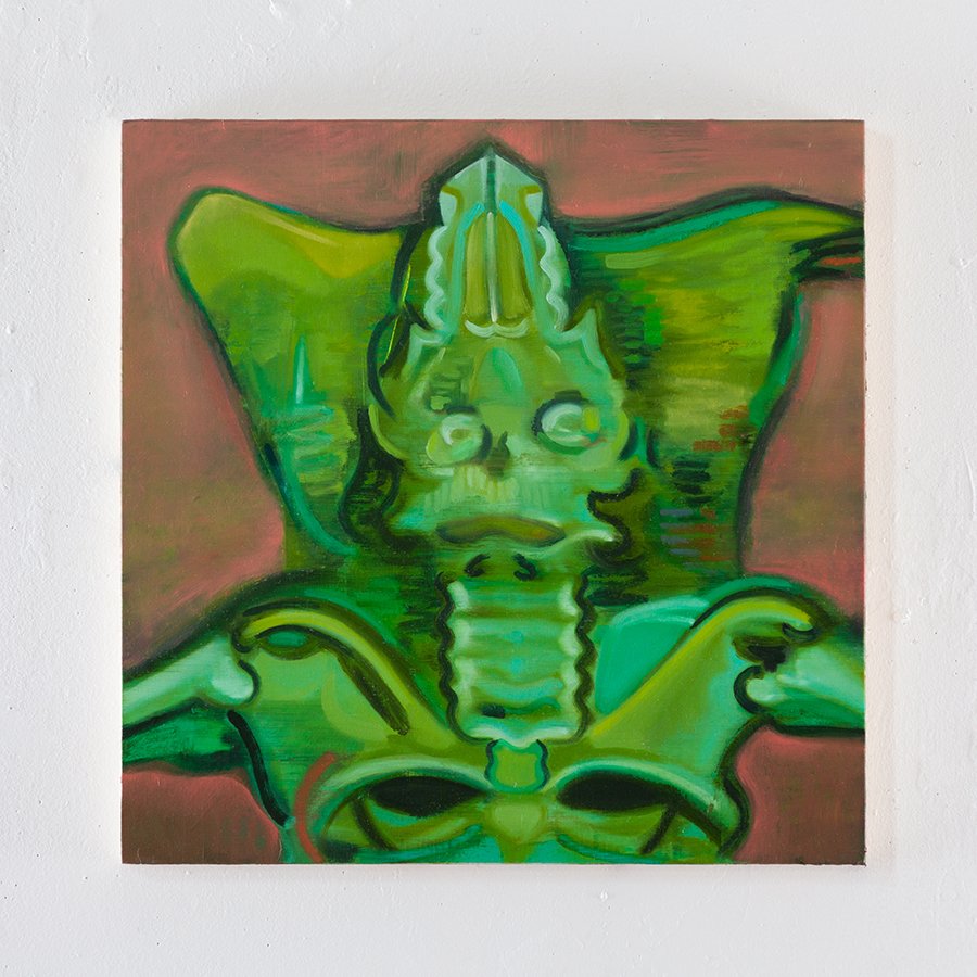   Head of a Bat,  2022. Oil on panel. 16 x 16 inches. 