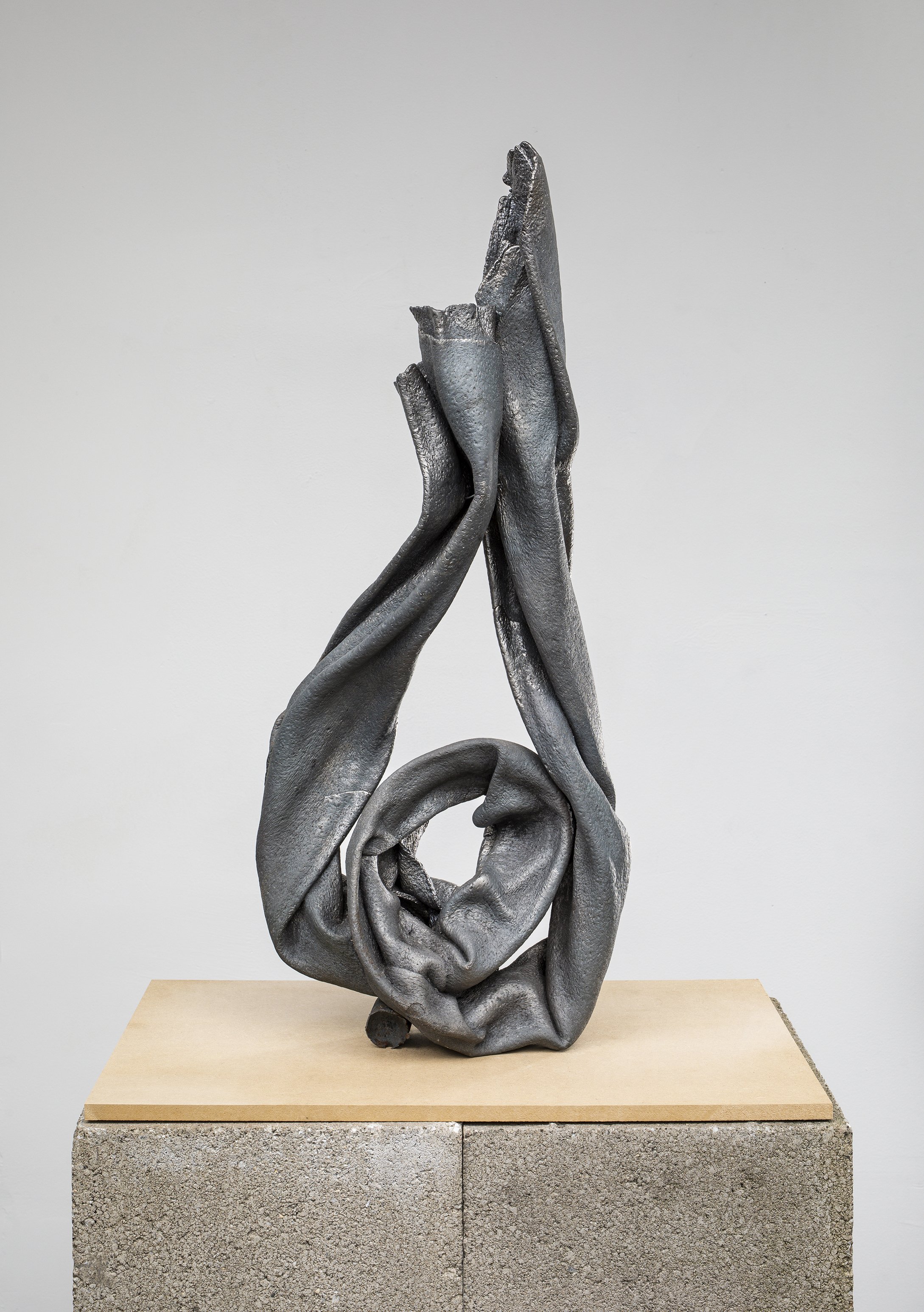  Eli Ping,  Moult , 2022. Cast iron. 29.5 x 12.25 x 6.5 inches. 
