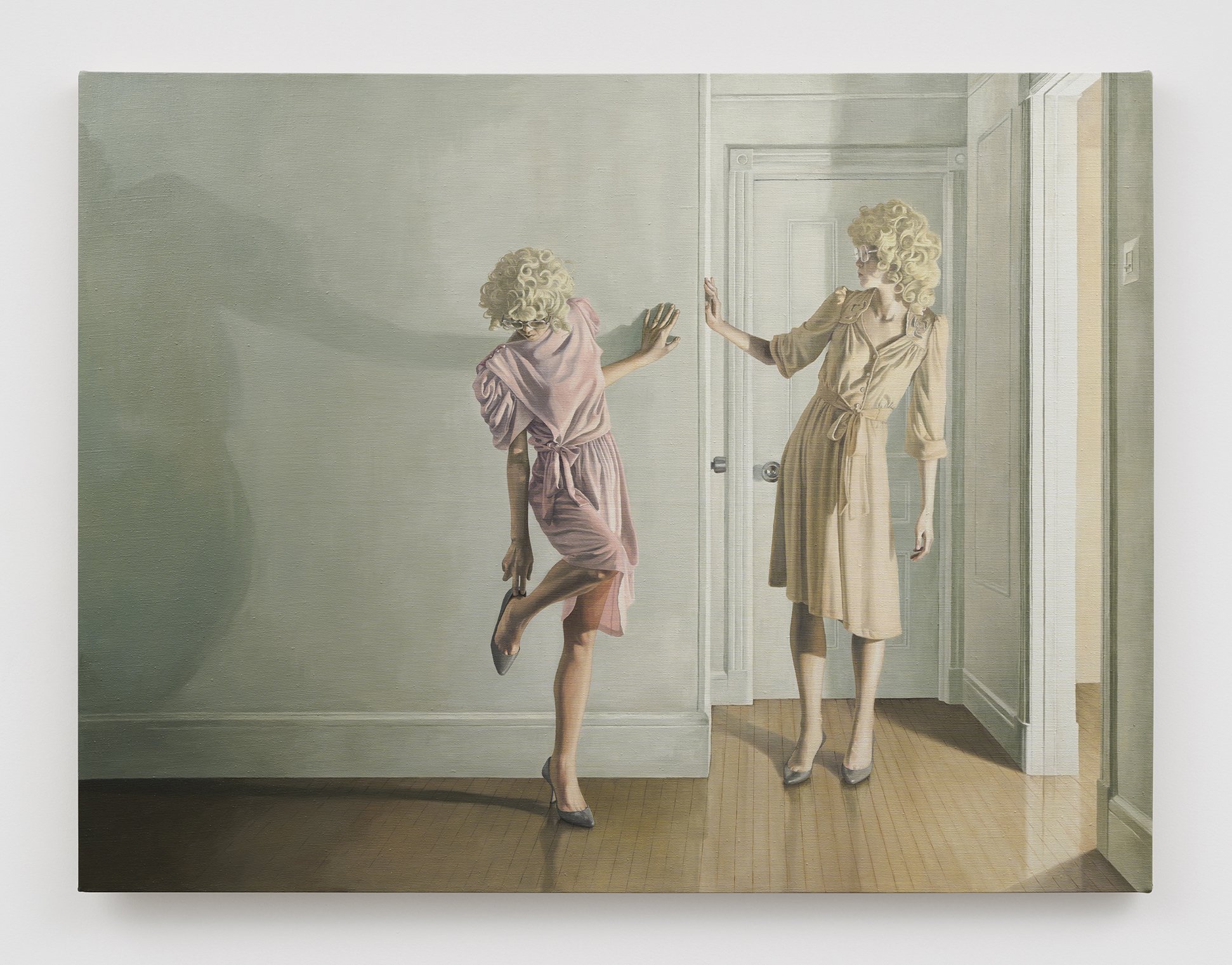  Dresses , 2022. Oil on linen. 32 x 42 inches. 
