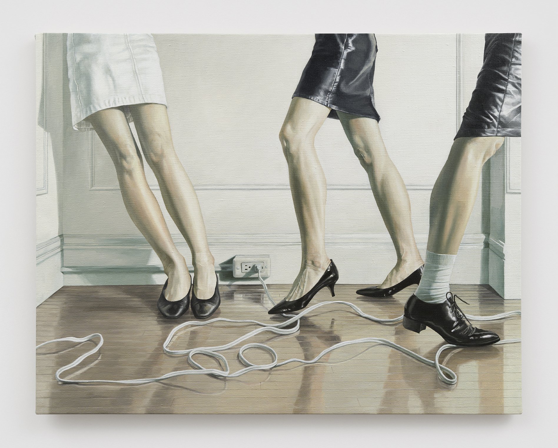   Extension Cord,  2023. Oil on linen. 22 x 28 inches. 