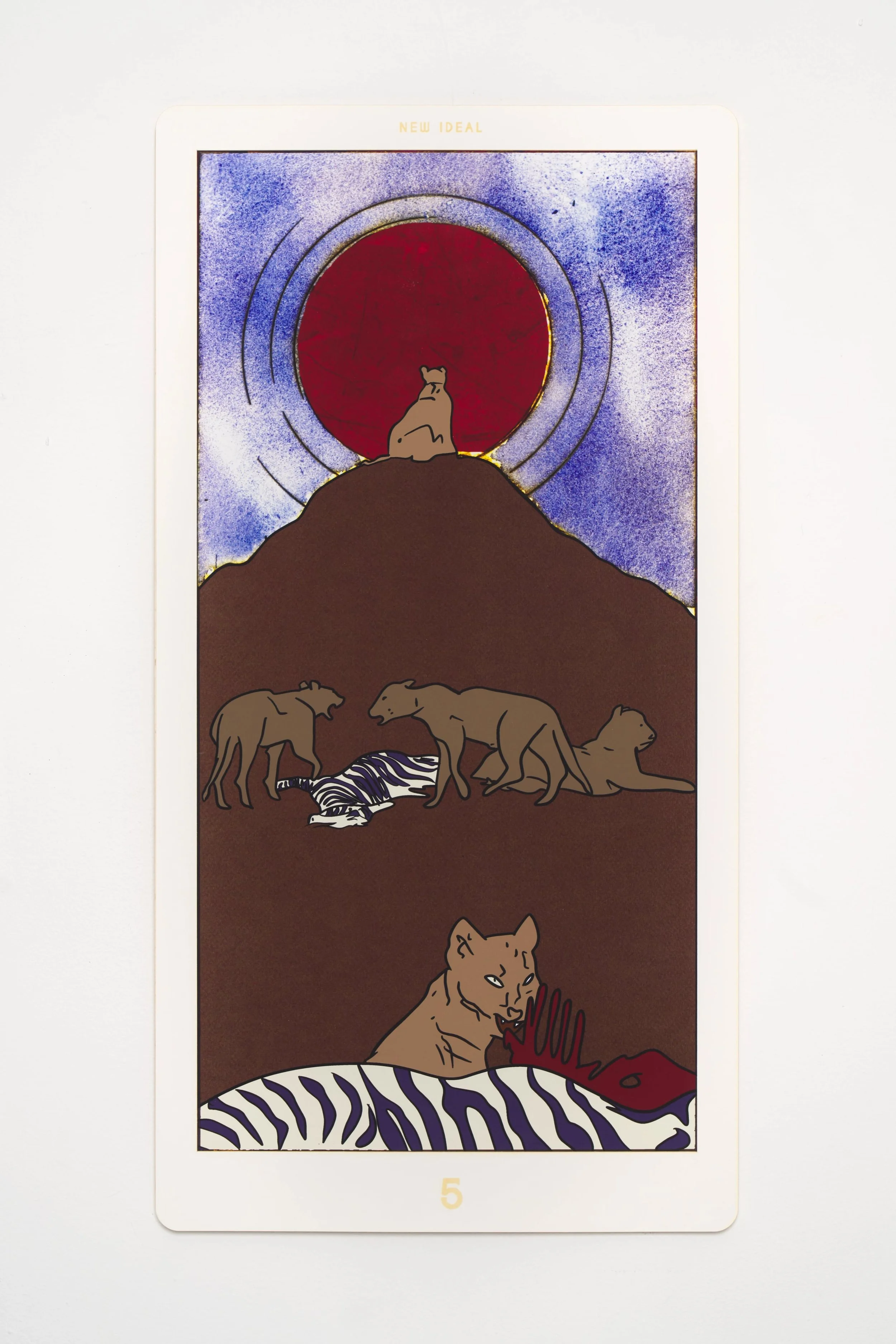   Cat Suit 5: New Ideal, ( 2025). Archival pigment print and laser etching on watercolor paper, 27 x 14 in. 