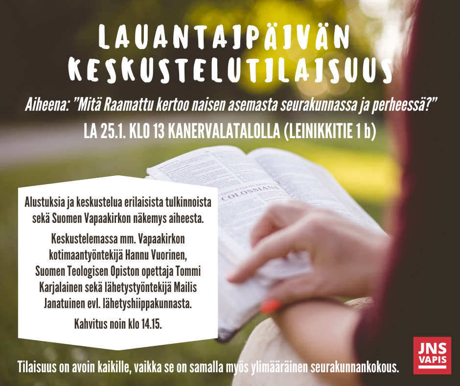 Keskustelutilaisuus / Ylimääräinen seurakunnan kokous