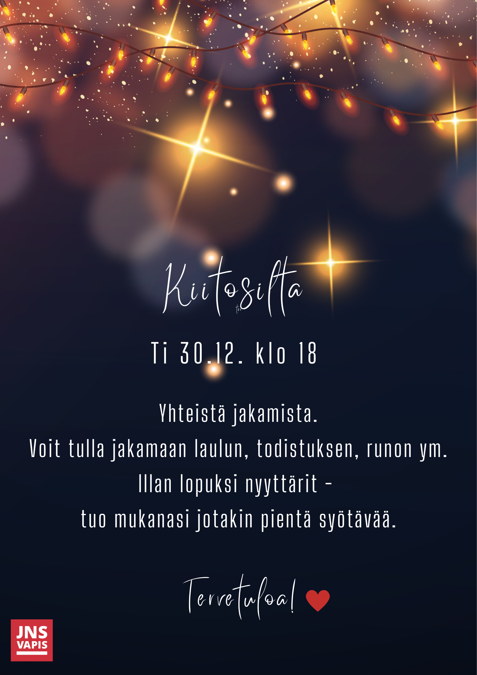 VAPIKSEN TIISTAI: Kiitosilta                           