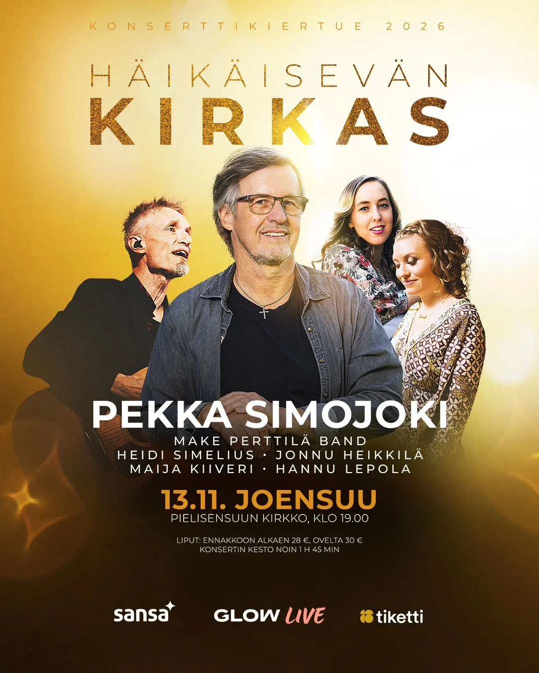 Häikäisevän kirkas -konsertti Pielisensuun kirkossa