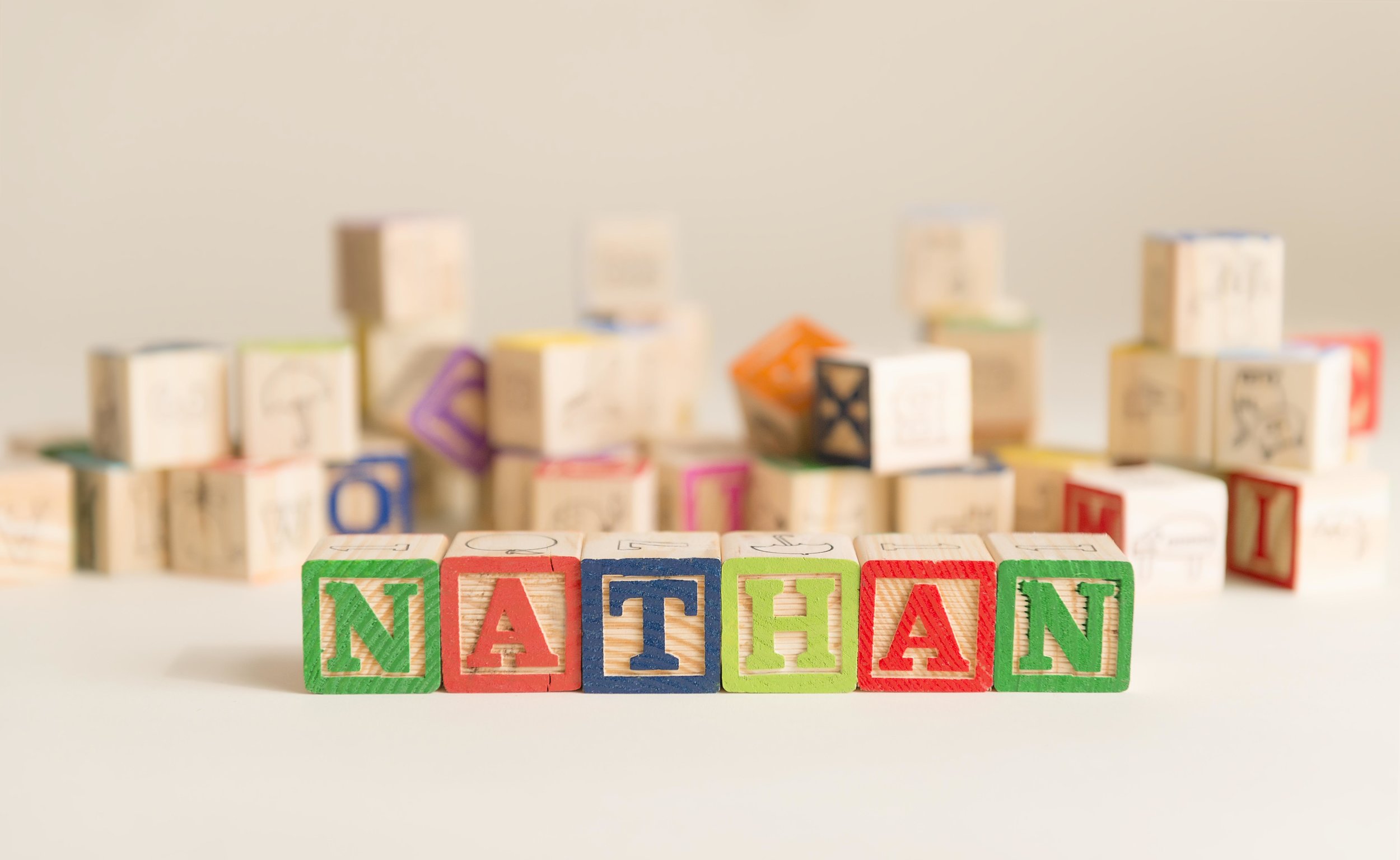  Wooden blocks have endless uses in our studio for props. We often spell out baby's name on mom's bump in our maternity sessions and then once baby arrives, pose the blocks with baby in their newborn session.&nbsp; 