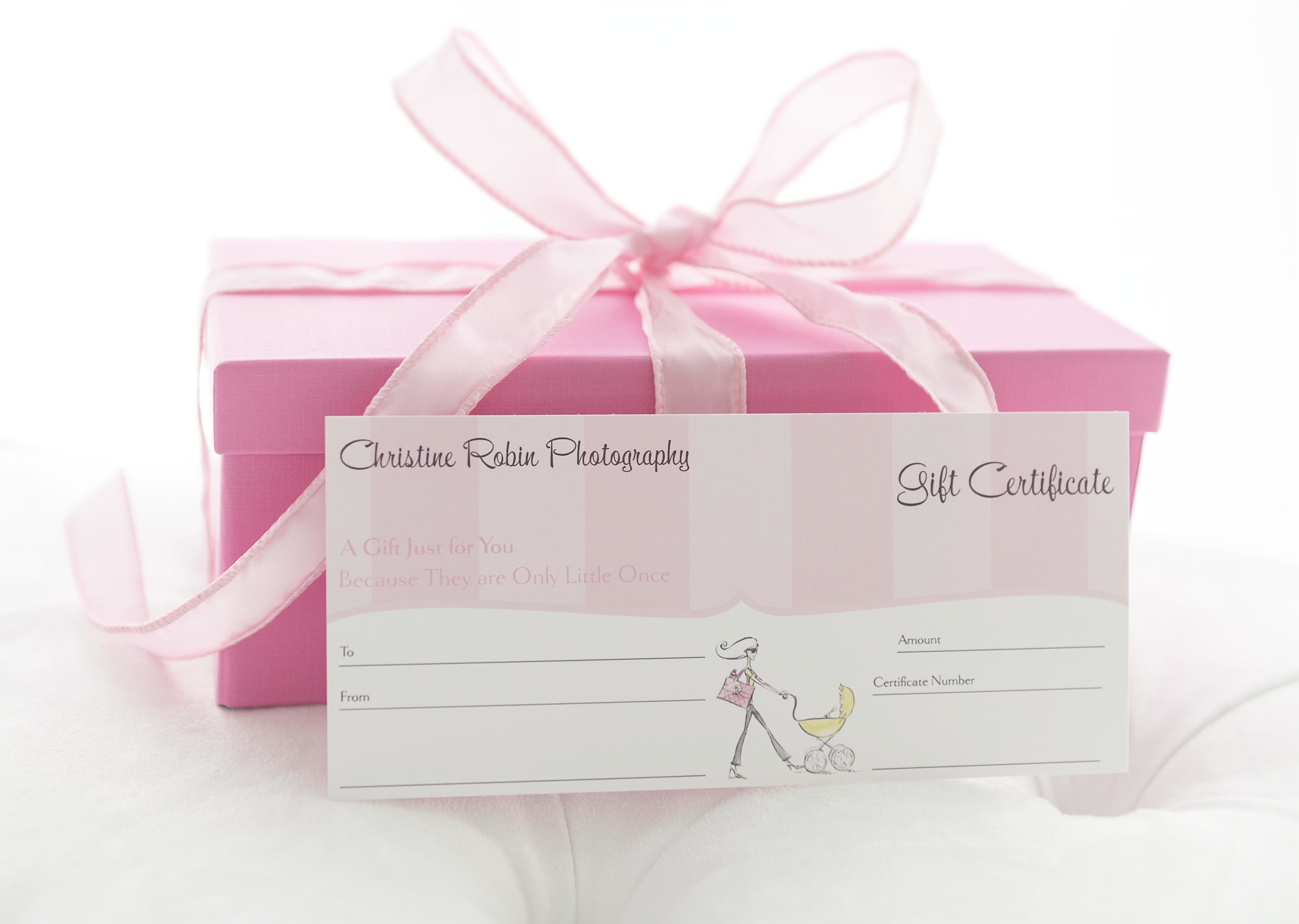  A photo always fits. Our Gift Certificates make perfect Baby Shower or Holiday Gifts 