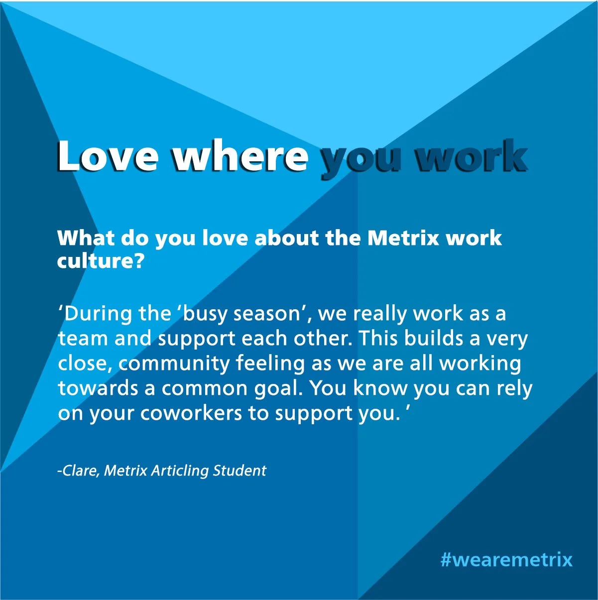 CAREERS — Metrix Group