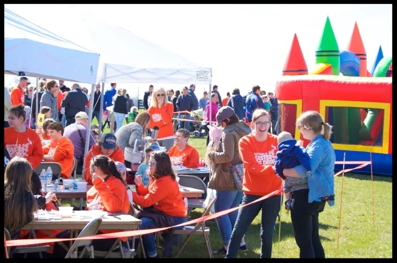 The Facepainting area at the 2017 Westfield Easter Egg Drop