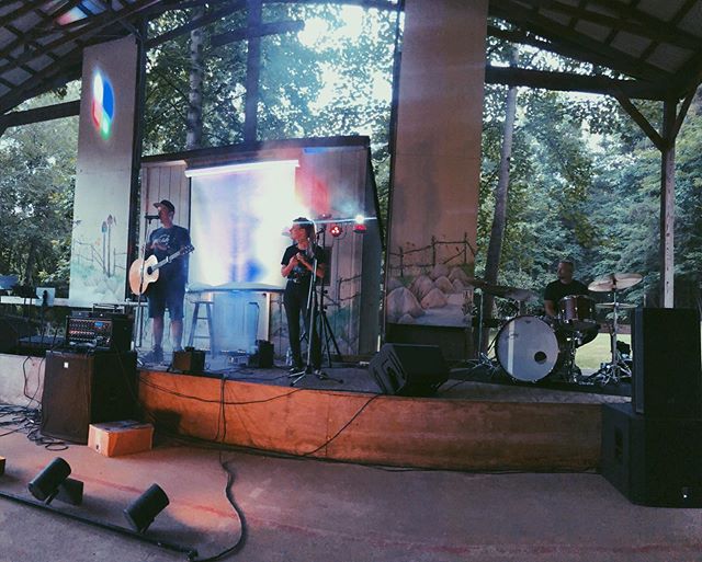 Great night leading worship at camp last night with @rachelzello and @matthewwahlquist #madison #va #sunday #worshipmusic #presence #battleready