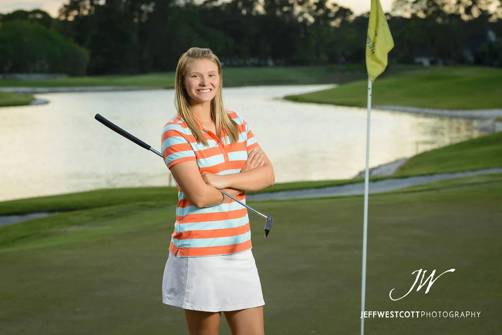 Senior portrait girl jacksonville golf