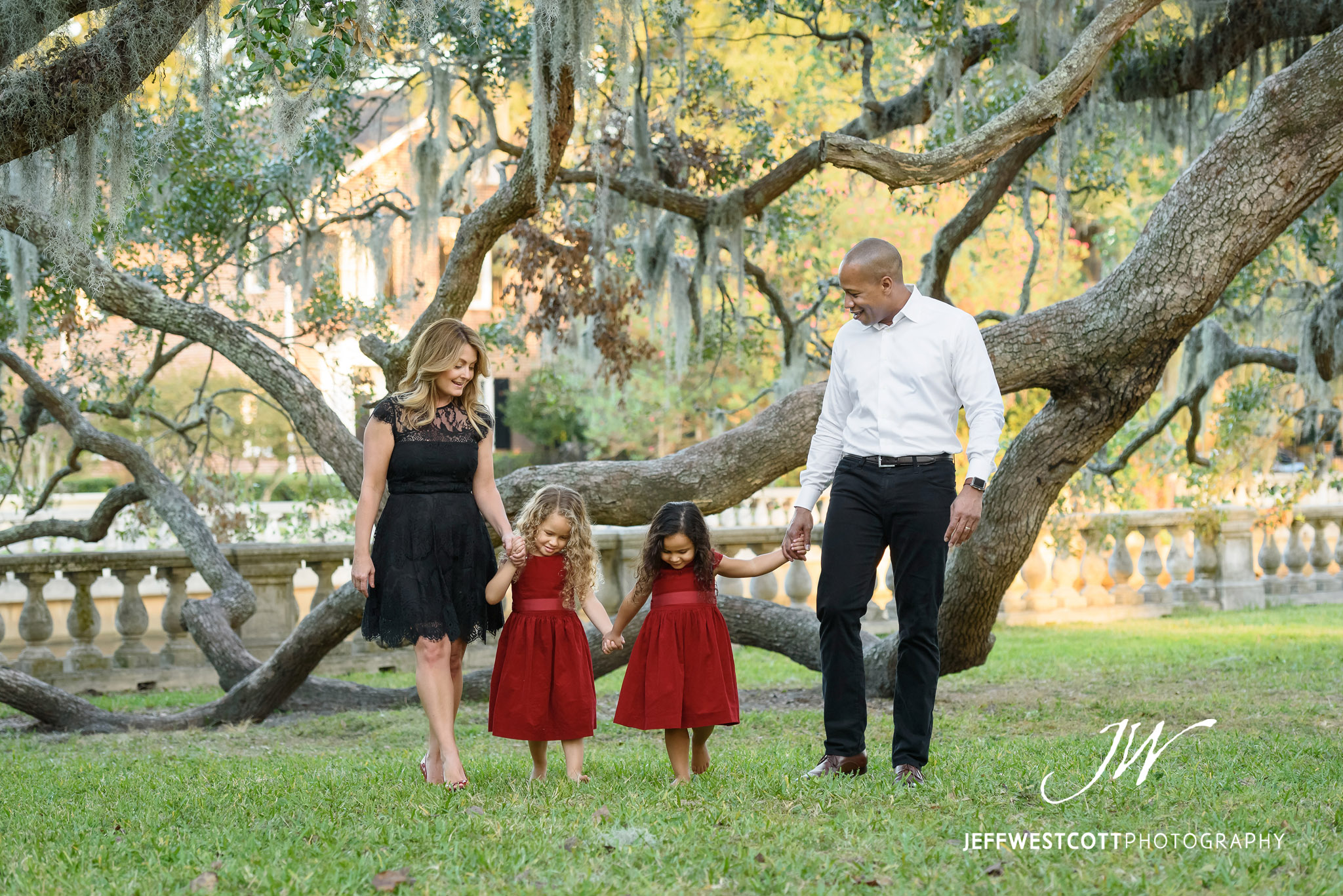 One of the things I like to do in family portrait sessions is get some photos where everyone is interacting with each other and not looking at the camera. This spot in Jacksonville's Riverside area was perfect for family pictures and just hanging out. 