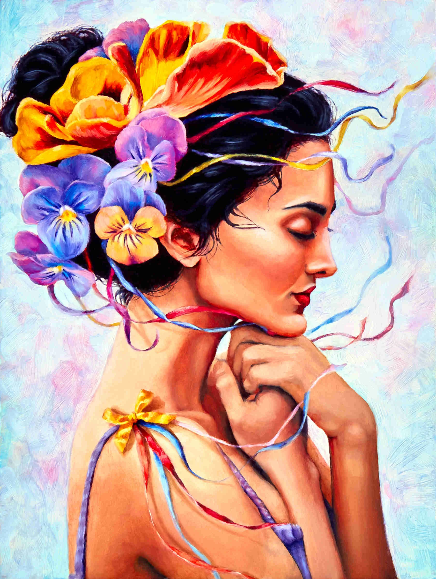 Pansies and Ribbons