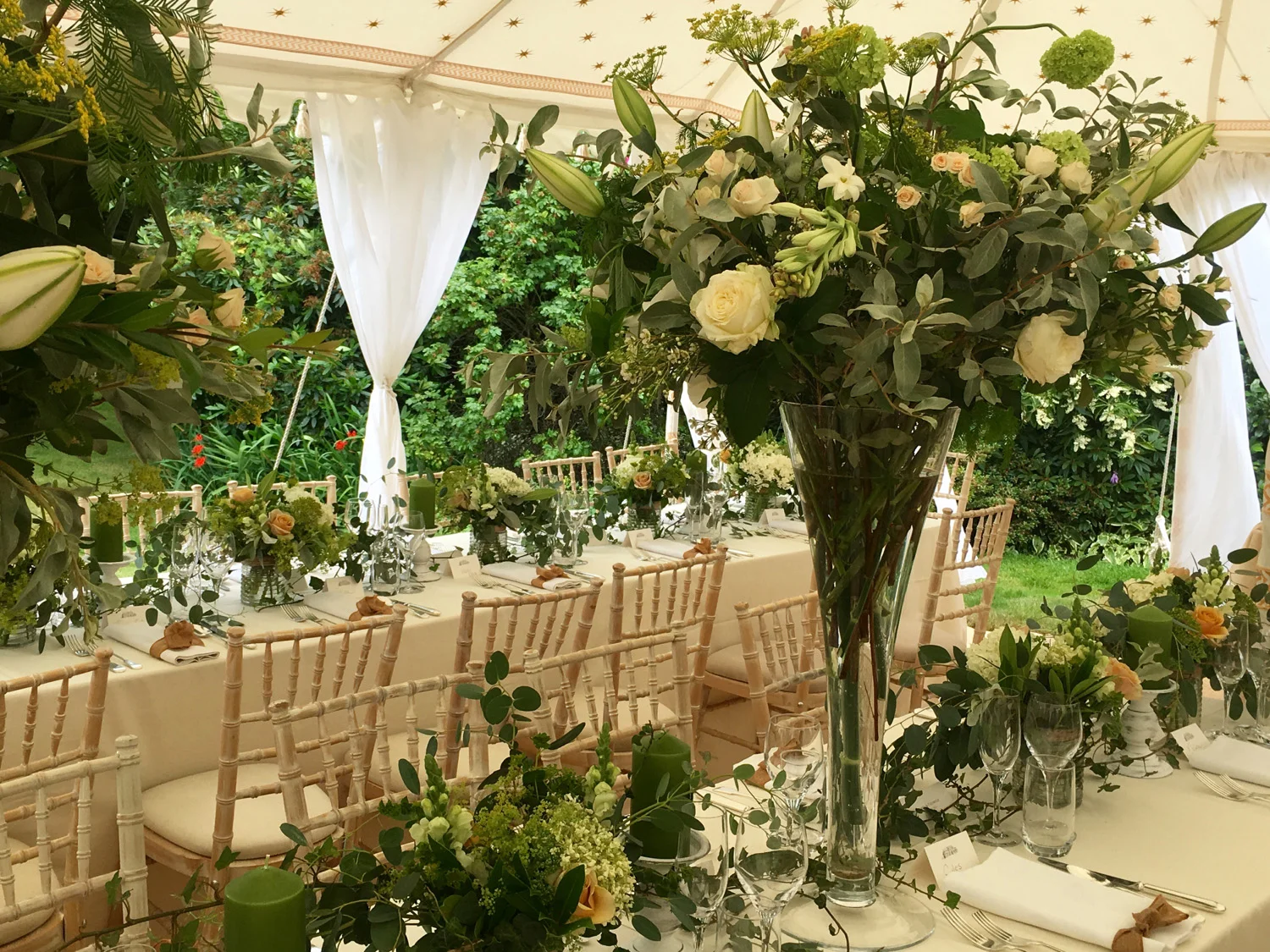 tables at dalethorpe, dedham, essex