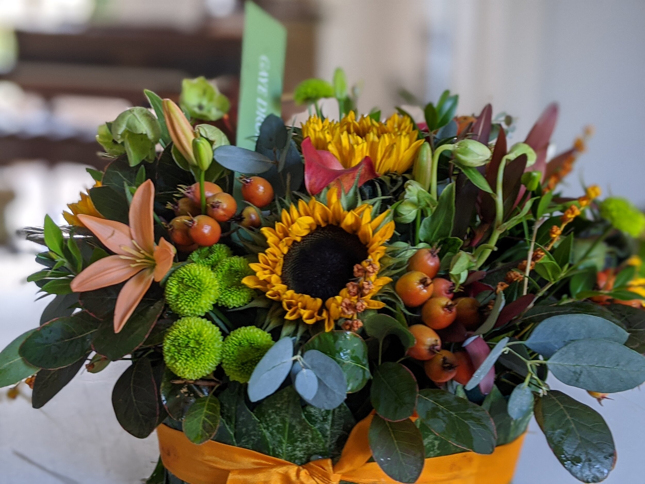 Sunflower arrangement from £40