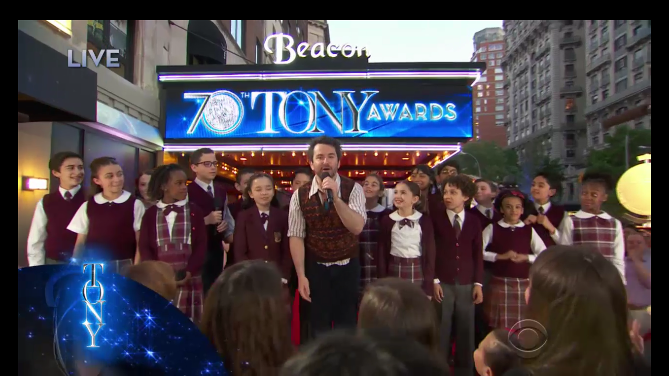 Cast of School of Rock The Musical at the Tony Awards.