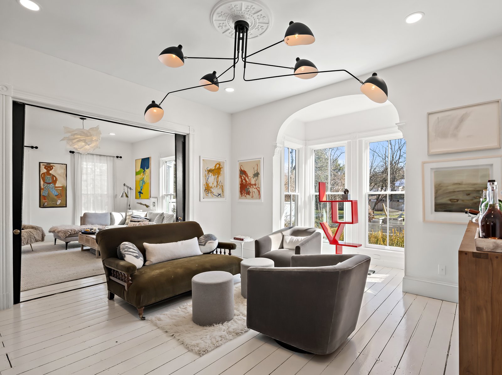 Living room to family room at 113 North Avenue Westport CT-10.jpg