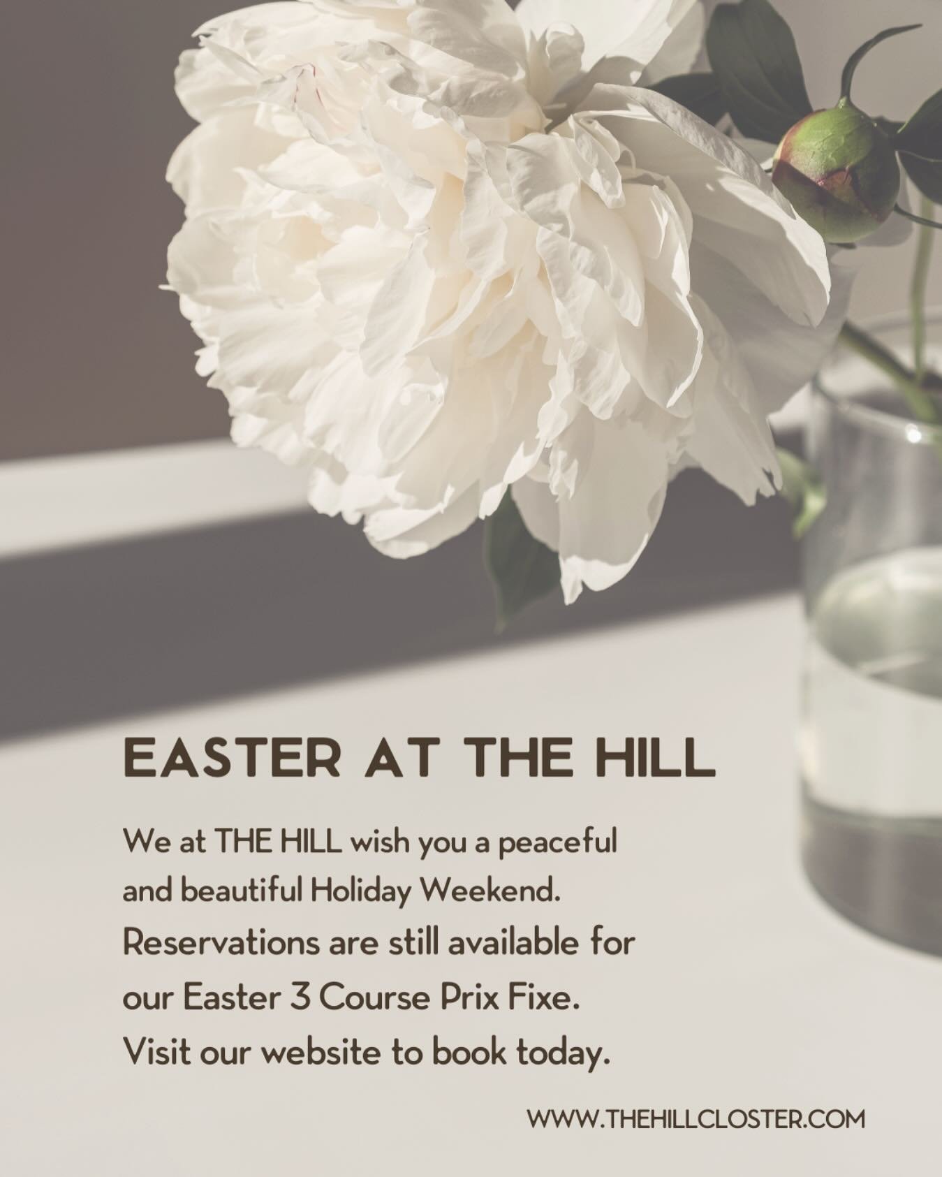 On this lovely Friday evening we wish you all a beautiful weekend ahead! We have a few reservations left for our Easter 3 Course Dinner. Visit our website to take a peak at the menu and book your res tonight. We&rsquo;ll see you soon!
#hoptothehill #