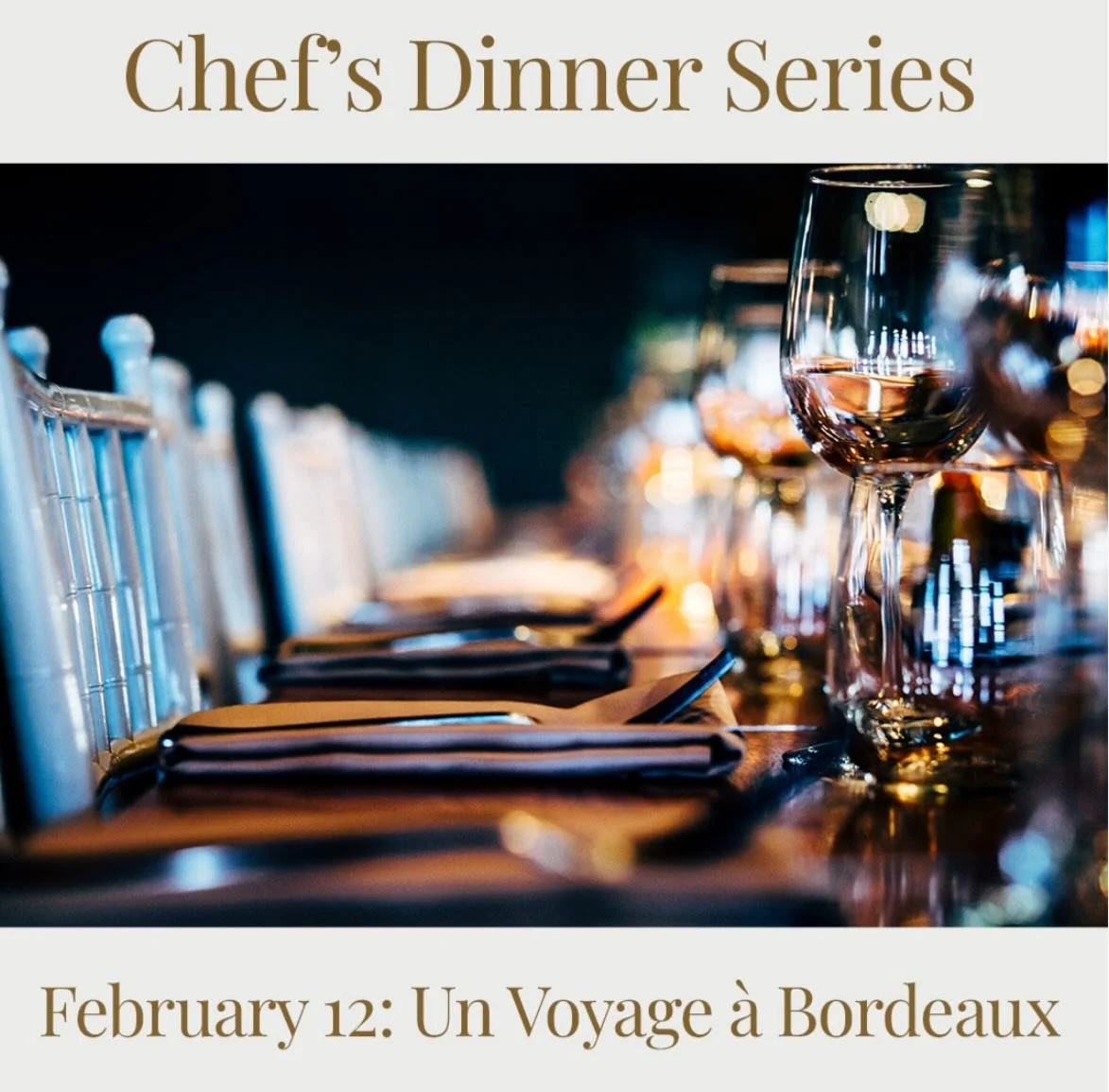 After last night&rsquo;s awesome Oyster Dinner we are so ready for the next event in our new Chef&rsquo;s Dinner Series! Thursday, February 12th at 6:30pm we will be hosting our Winter Wine Dinner, featuring  all things Bordeaux. It&rsquo;s the week 