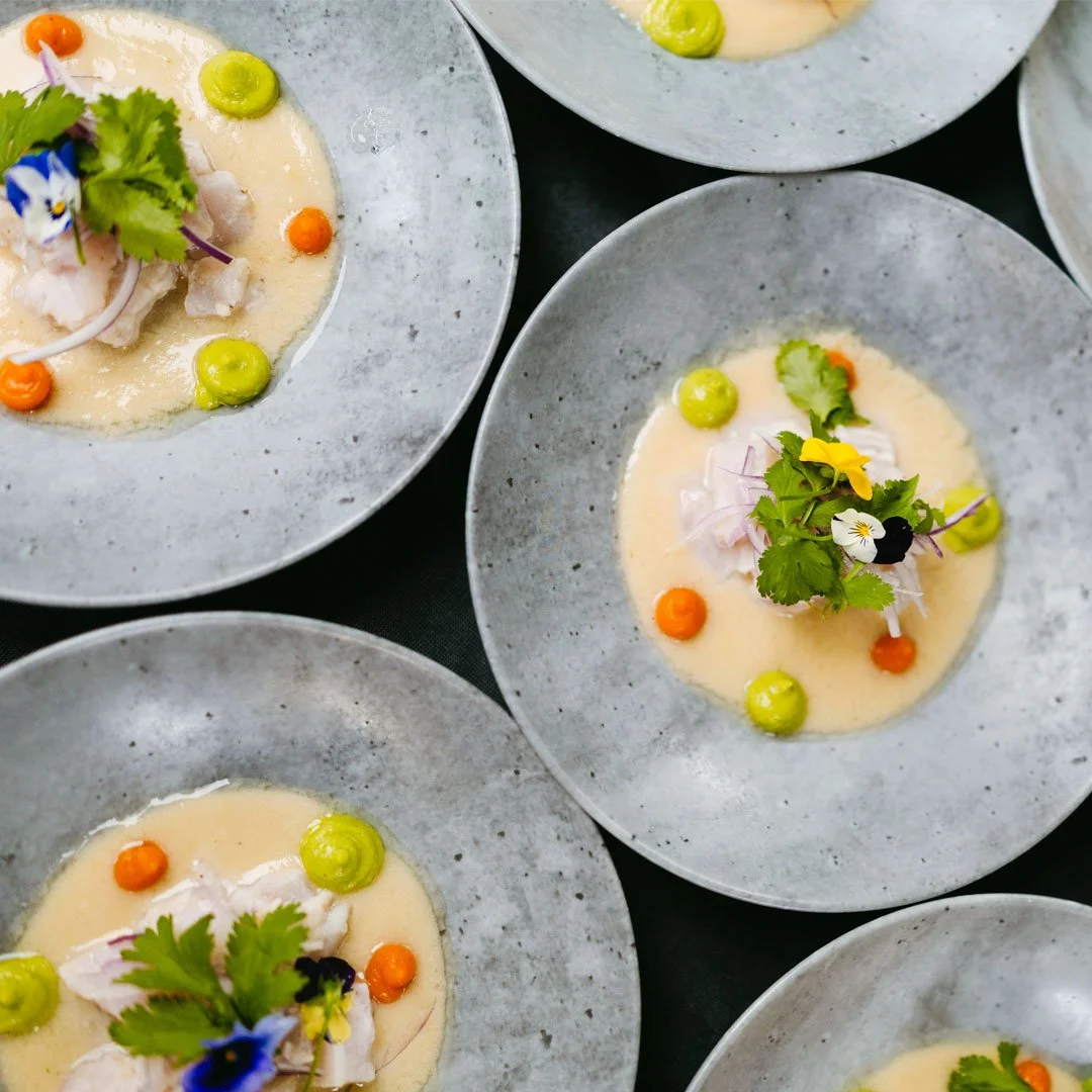 Absolutely incredible night at Tide to Table last night! Guests enjoyed an incredible five-course meal, and all proceeds will support @tabletotable to support food rescue in north Jersey.

Images: First course of corvina ceviche from Chef Benito Rive