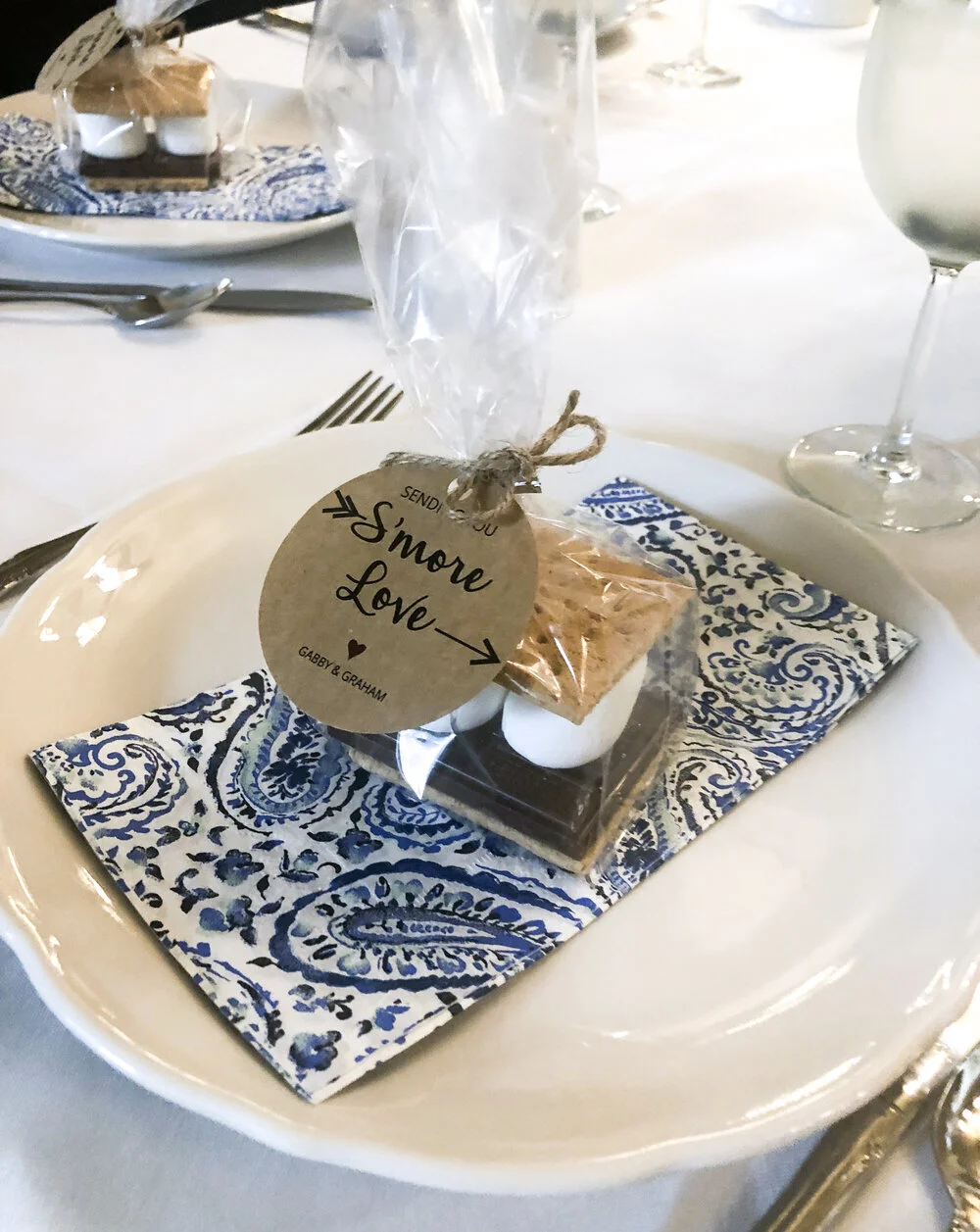  These fun s’mores kits at Gabby’s bridal shower were inspired by her love of camping in Northern Minnesota. 
