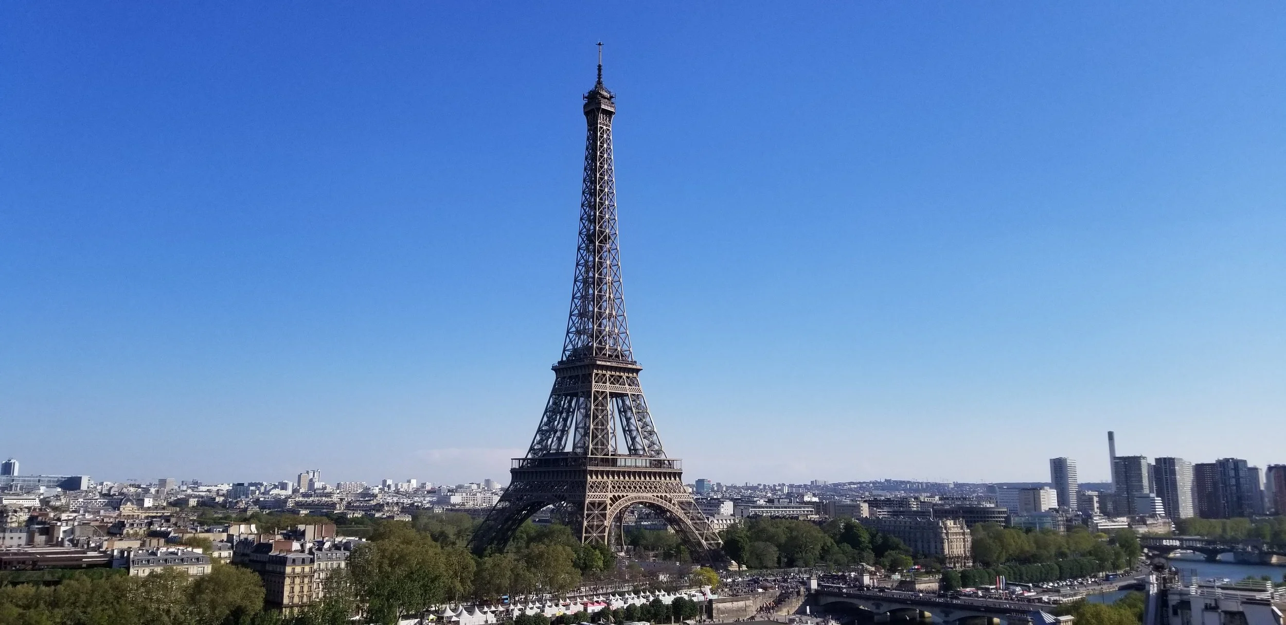 Balcony view of the Eiffel Tower, aka the real center of Paris