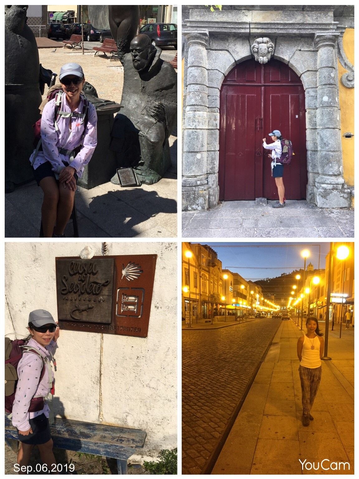  Montage of 300 mile Camino de Santiago via Portugal in 2019.  