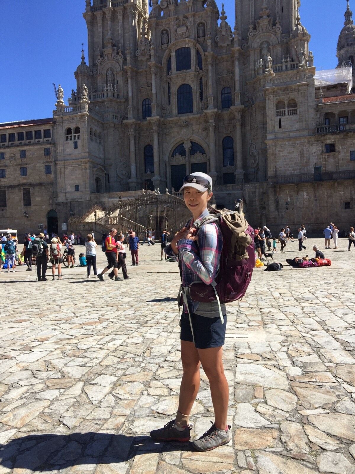  Reaching the final destination of the 300 Mile Camino De Santiago—The shrine of the apostle Saint James the Great in the cathedral of Santiago de Compostela in Galicia in northwestern Spain. 