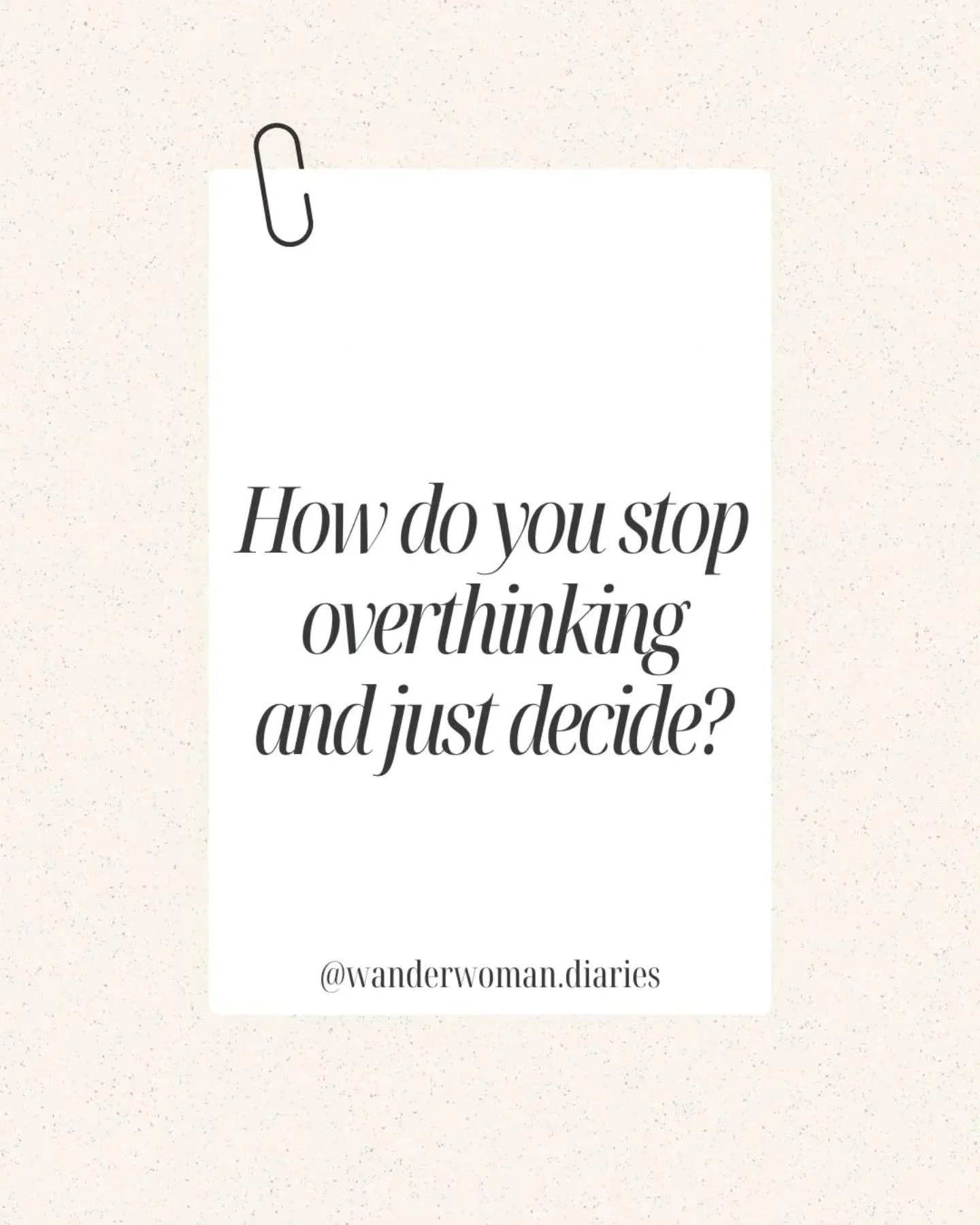I get asked this constantly.

Indecision isn&rsquo;t about lack of options.
It&rsquo;s about avoiding responsibility.

You don&rsquo;t need more time.
You need to trust your own judgment and move.

Clarity doesn&rsquo;t come before action.
It comes a