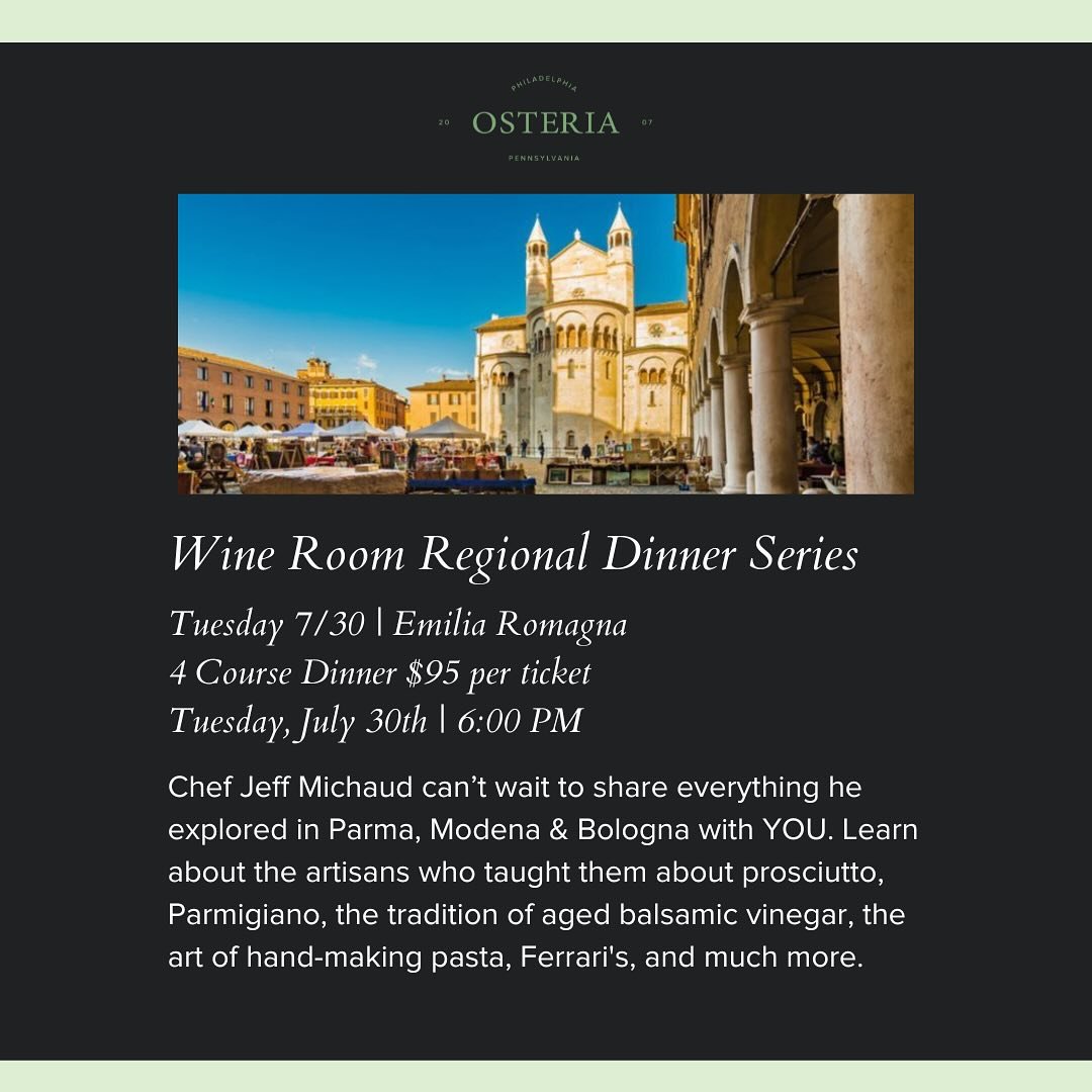 🍷 Our Regional Dinners are here in the Wine Room! Get your tickets in our @resy. The perfect weeknight summertime activity in the city! Link in bio.