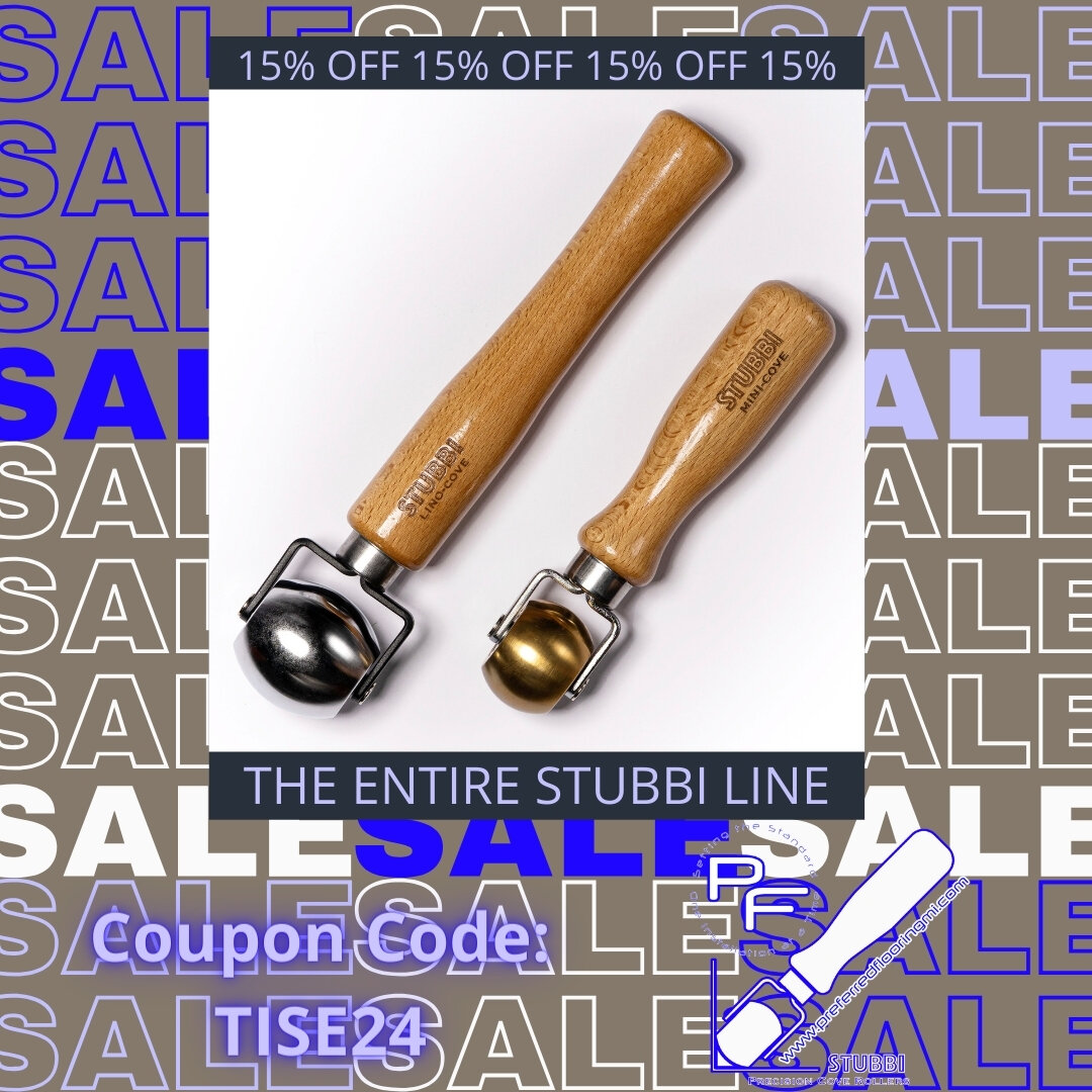 In the market for a new roller? The STUBBI is where it's at! 15% off for TISE week with coupon code TISE24 ! #stubbi #sale #SaleAlert #settingthestandard #oneinstallationatatime 
https://preferredflooringmi.com/stubbi