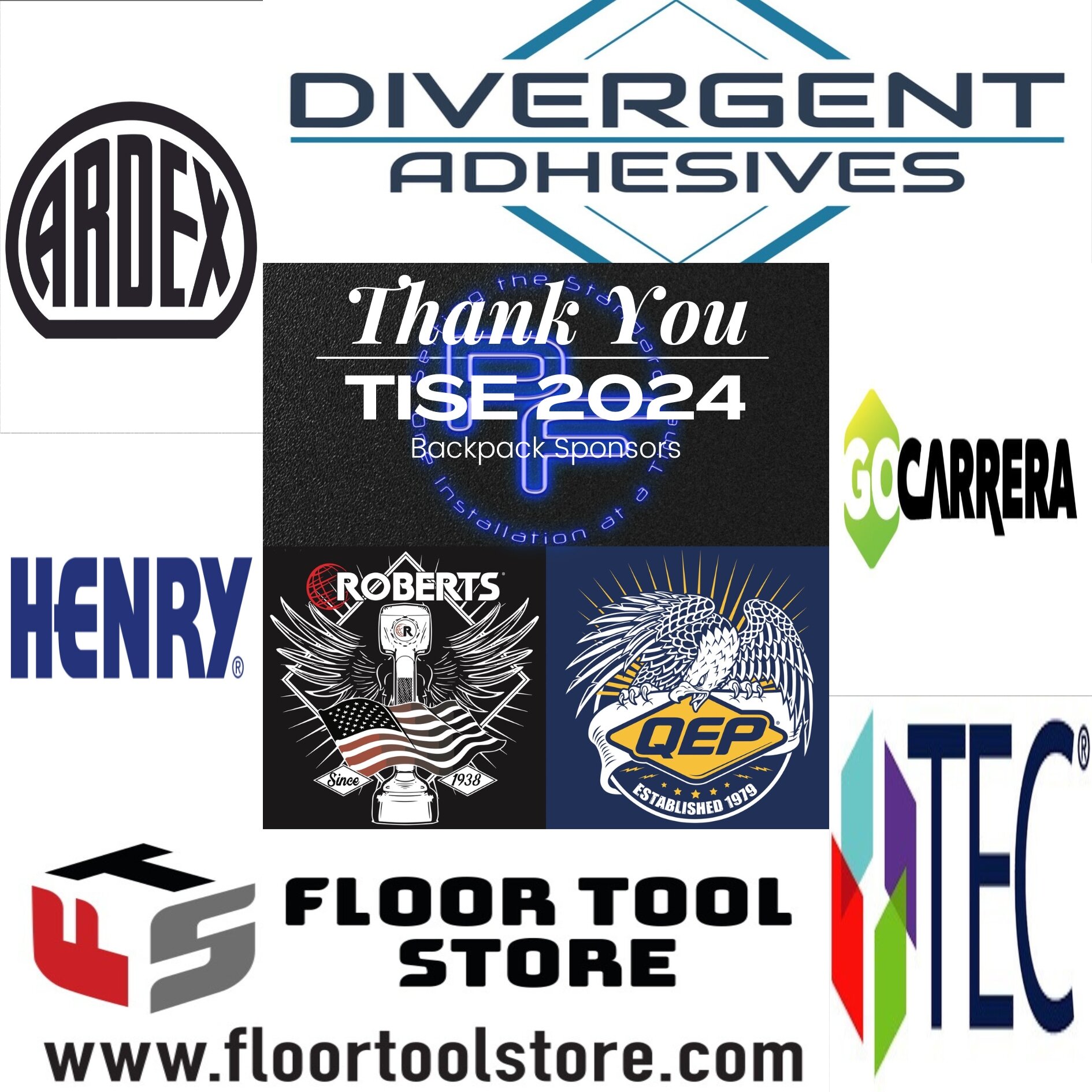 @tiseevents is over and we had a great time! Shout out to our backpack sponsors:
@robertsconsolidated @qeptools  @ardexamericas  Floor Tool Store  @divergentadhesives  @tecinstallationsystems @_gocarrera  @nafct4u 
Check out TISE 24 link in bio for l