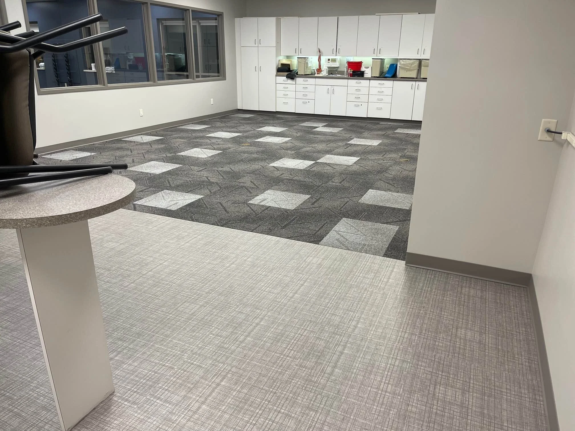 Final results of carpet tile, LVT, and base installation throughout the areas shown. A clean layout with clearly defined transitions and a finished, cohesive look.

#CommercialFlooring #PreferredFlooring #SettingTheStandard #OneInstallationAtATime
