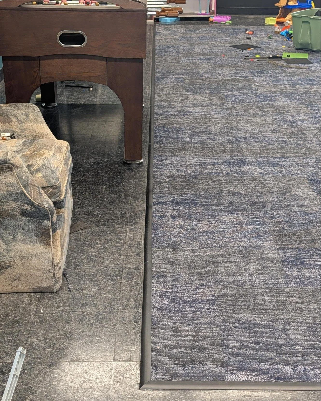 More progress from Boys &amp; Girls Club North.
More from this project coming soon.

#CommercialFlooring #CarpetTile #FlooringInstallation #FlooringContractor #InteriorFinishes #Construction #MichiganConstruction #GrandRapidsConstruction #BoysAndGirl