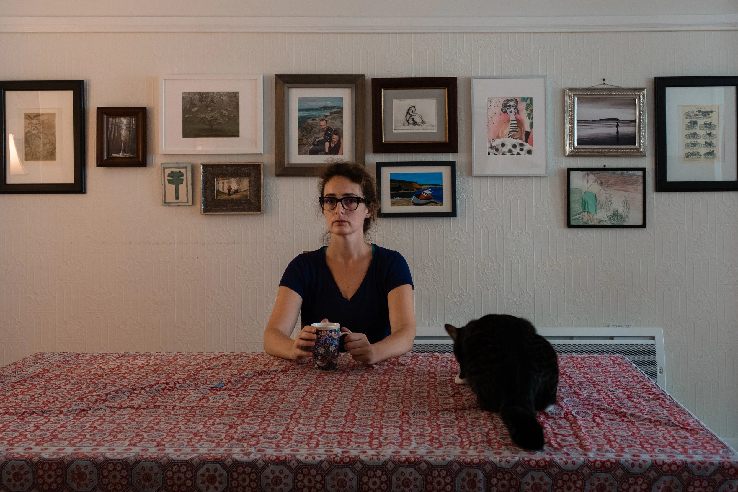 Self Portrait with Steve the cat