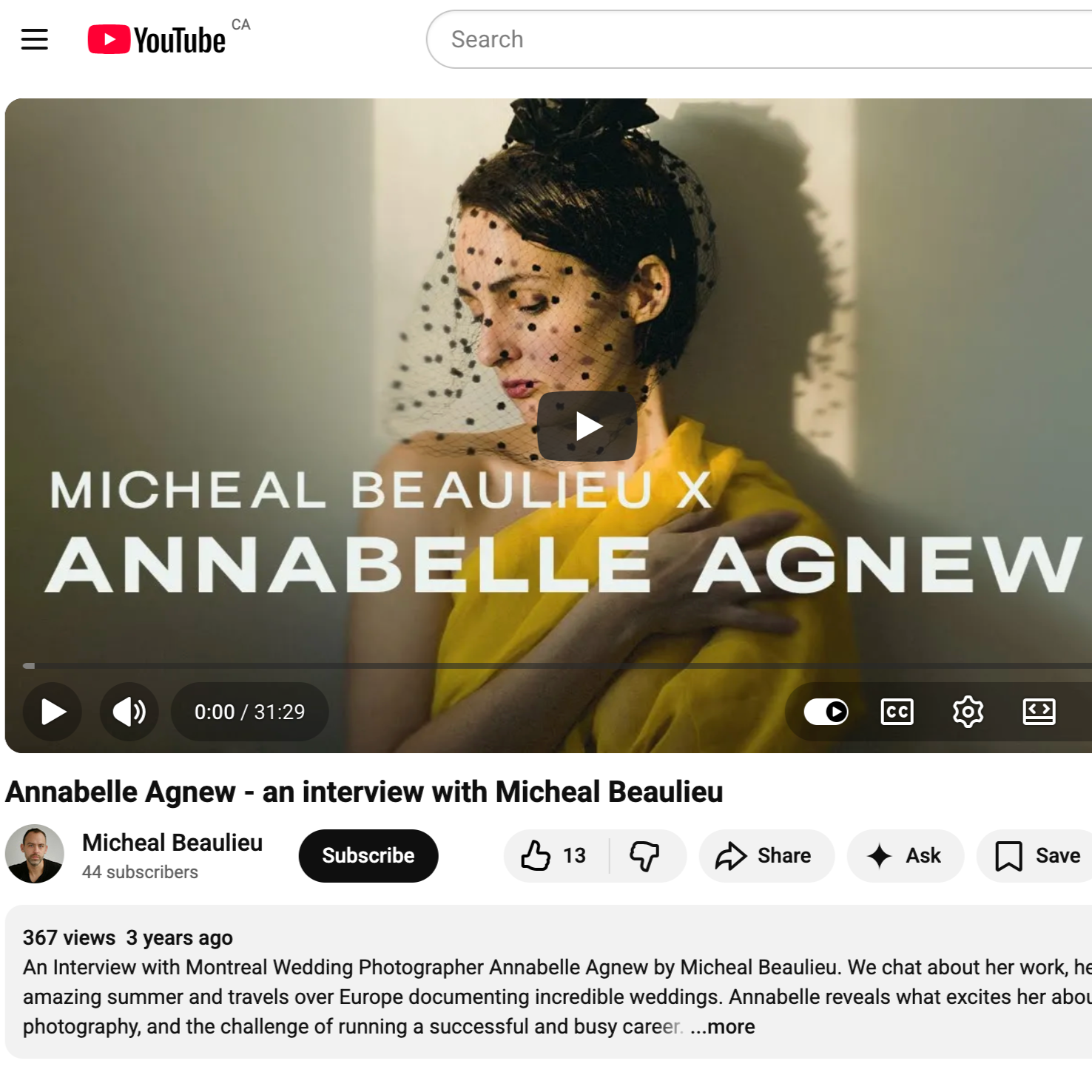 Montreal Wedding Photography YouTube