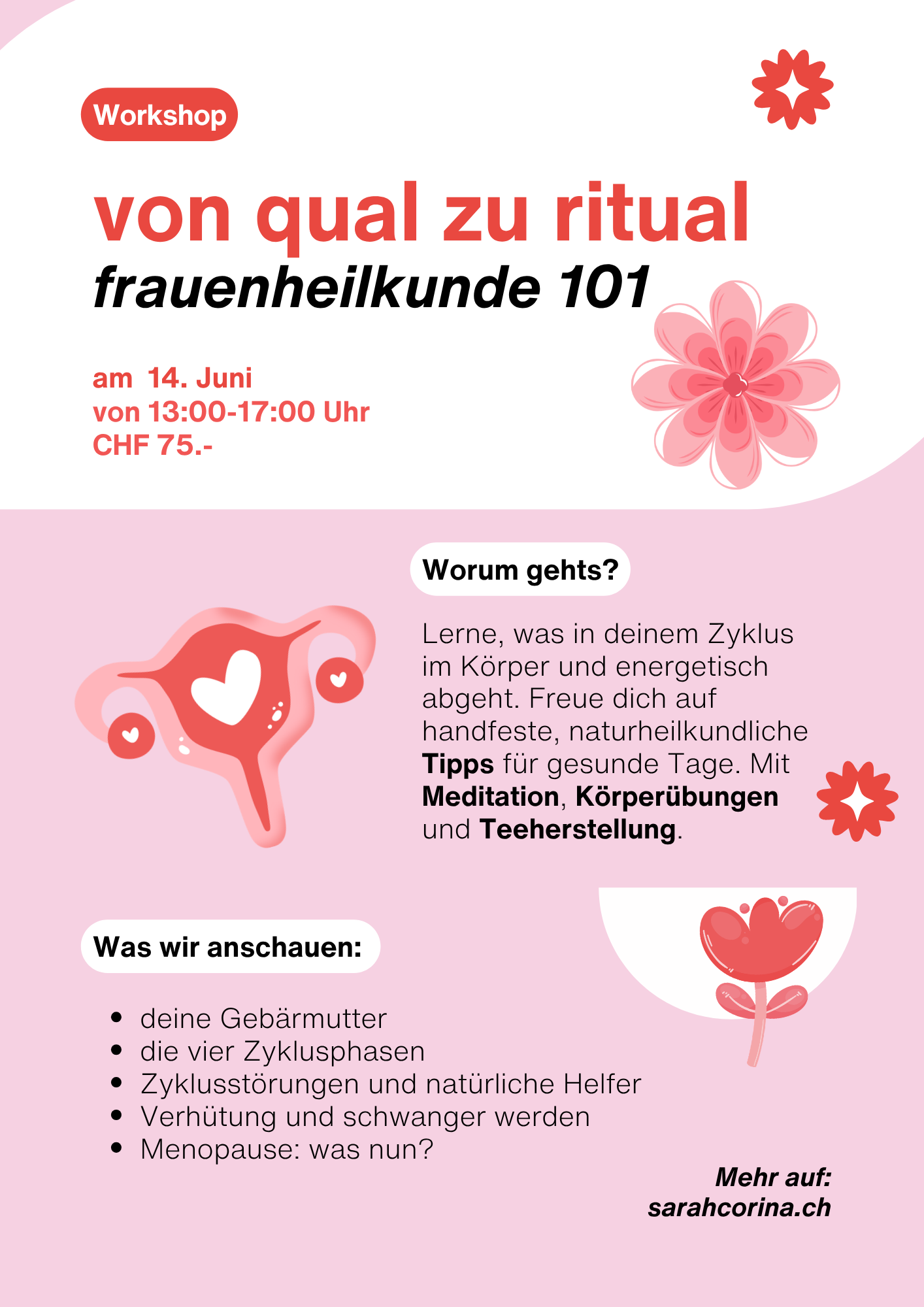 14. Juni: von Qual zu Ritual - Frauenheilkunde 101