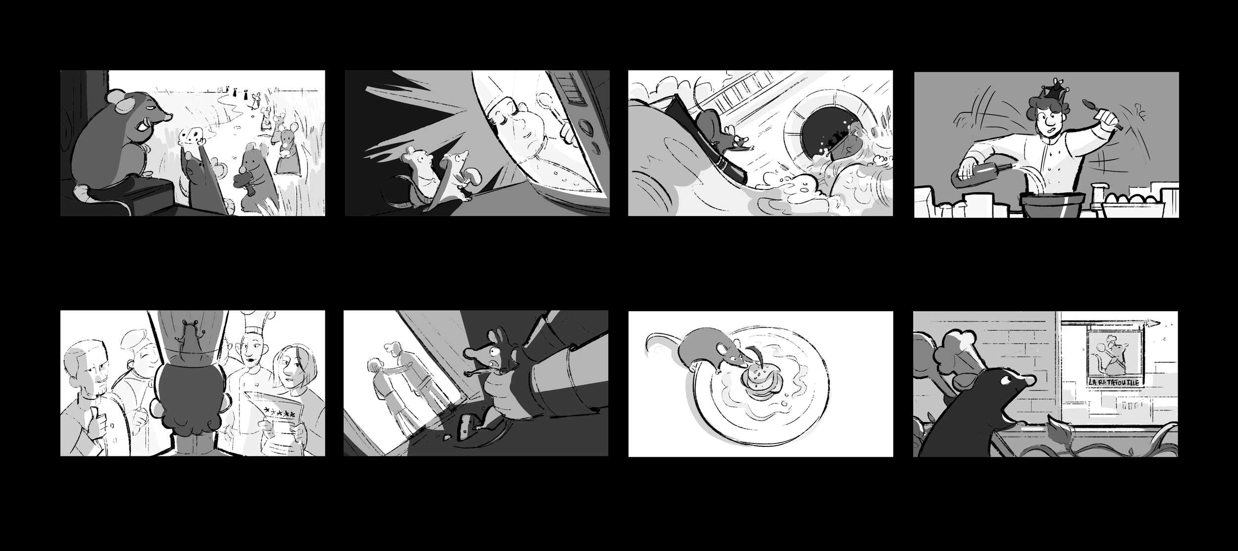 Ratatouille Beat Boards A reimagined breakdown of Pixar’s Ratatouille.