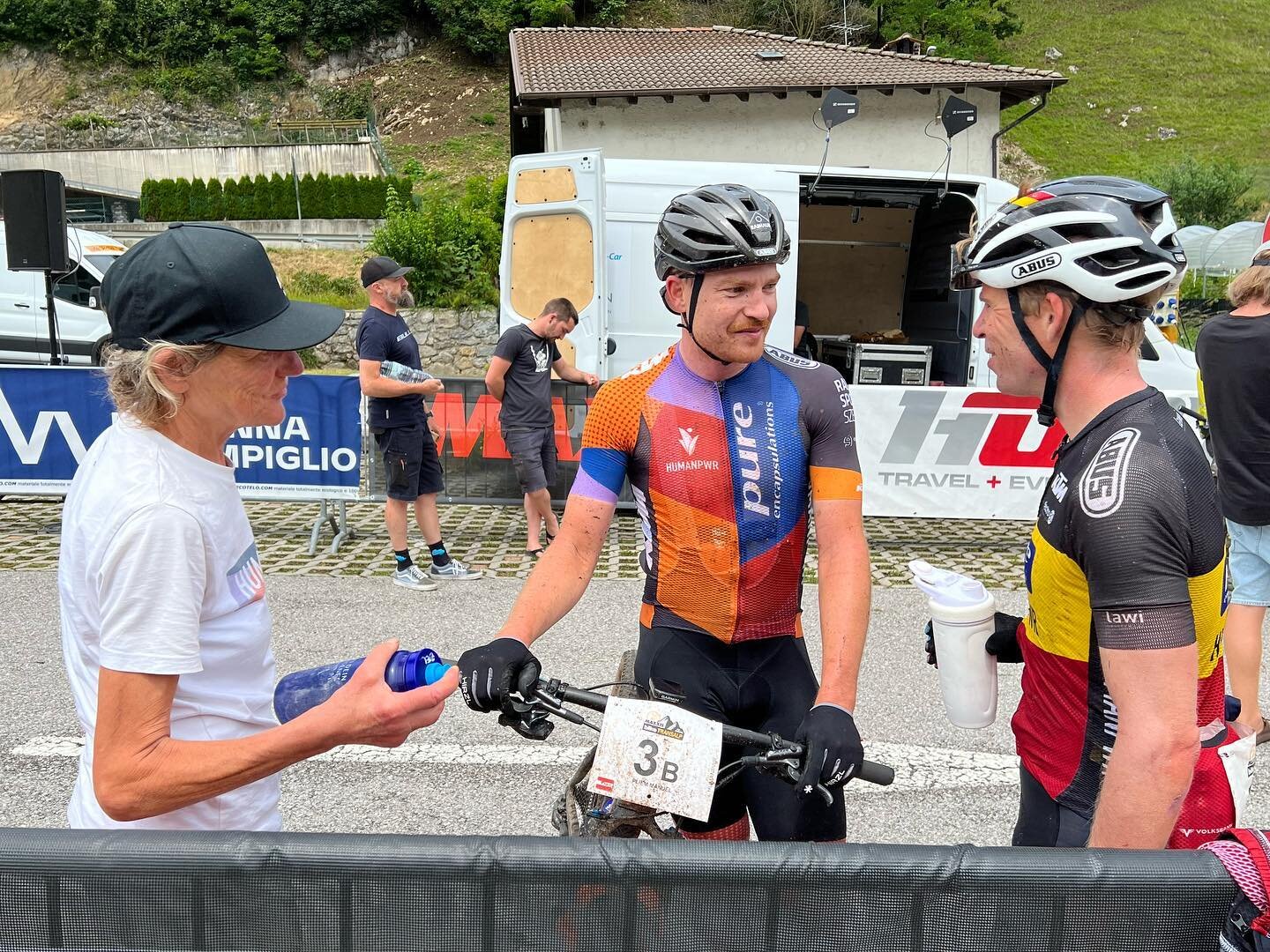 A second spot today for us in the 5th stage (71km &amp; 2550hm) of the @biketransalp . Two stages are remaining before we finish in Riva! We keep on trying.

@humanpwrcycling 

#humanpwrcycling #biketransalp #mtbrace #ucirace #mtbstagerace #veganpowe
