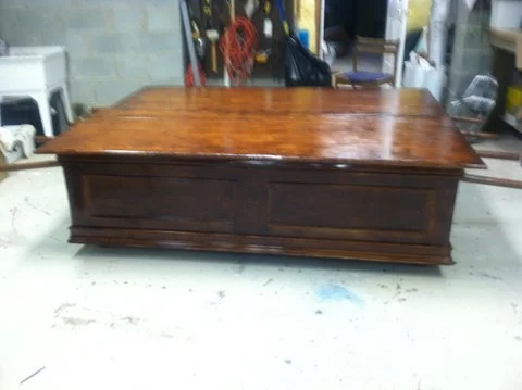 LARGE WOODEN CHESTS: Othello: Complete: Plywood,molding, piano  hinges, dowels
