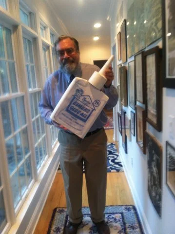 GIANT SIZE ELMER'S GLUE: Catch me if you Can:  styrofoam, cardboard, tubing, fomecore