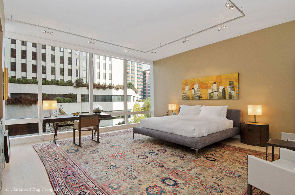 San-Francisco-contemporary-condo-with-rare-green-sultanabad-antique-rug-in-Master-Bedroom copy.jpeg
