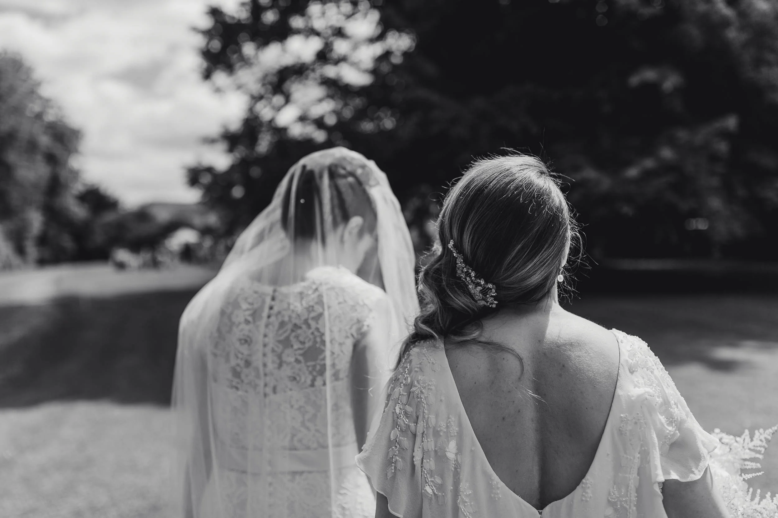 lesbian couple walking and holding hands