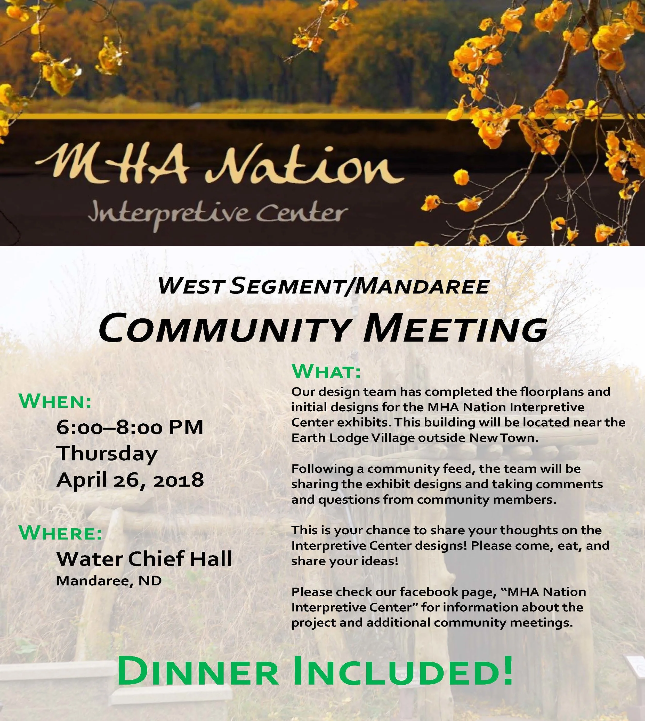 MHA Nation Interpretive Center - Mandaree Community Meeting