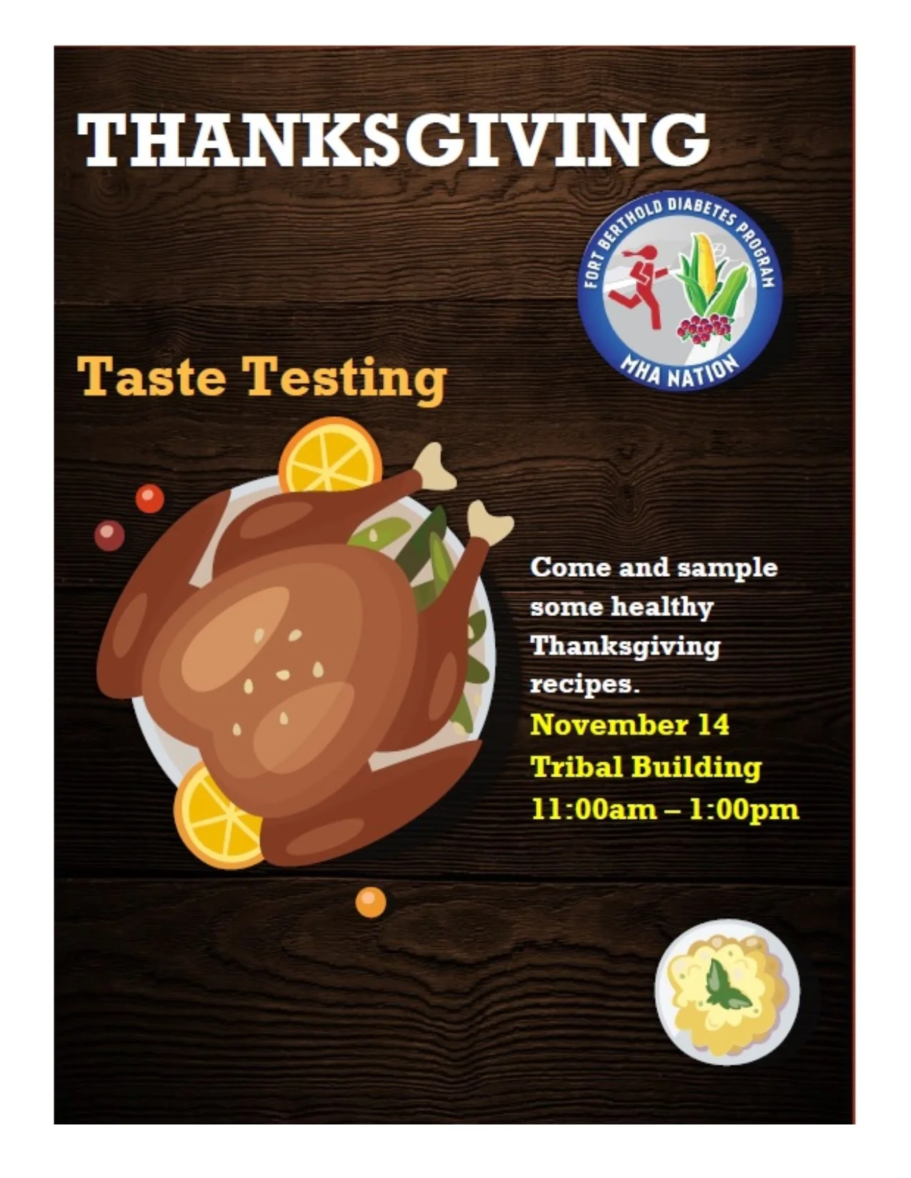 Diabetes Program Thanksgiving Taste Testing