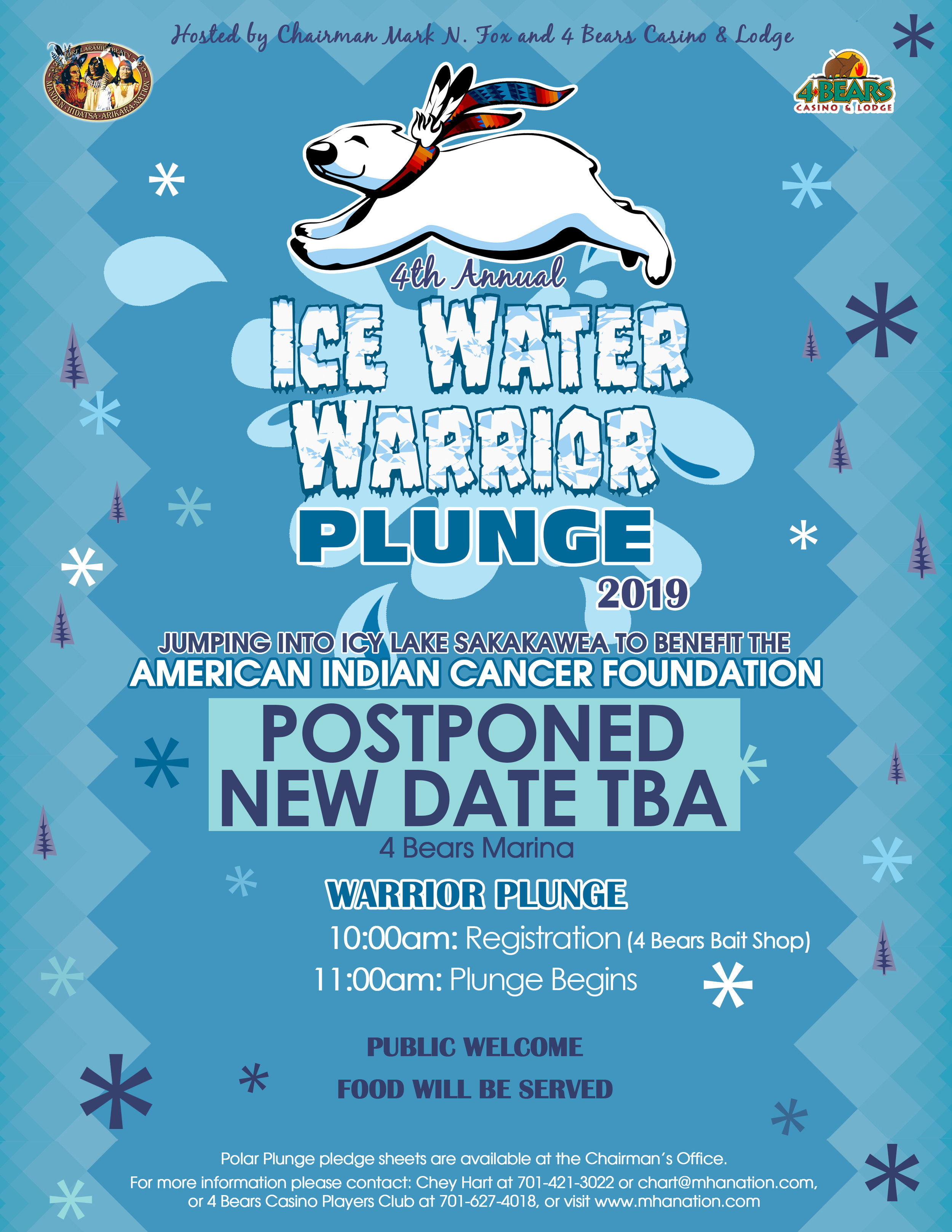 4th Annual Ice Water Warrior Plunge - POSTPONED NEW DATE TBA — MHA Nation